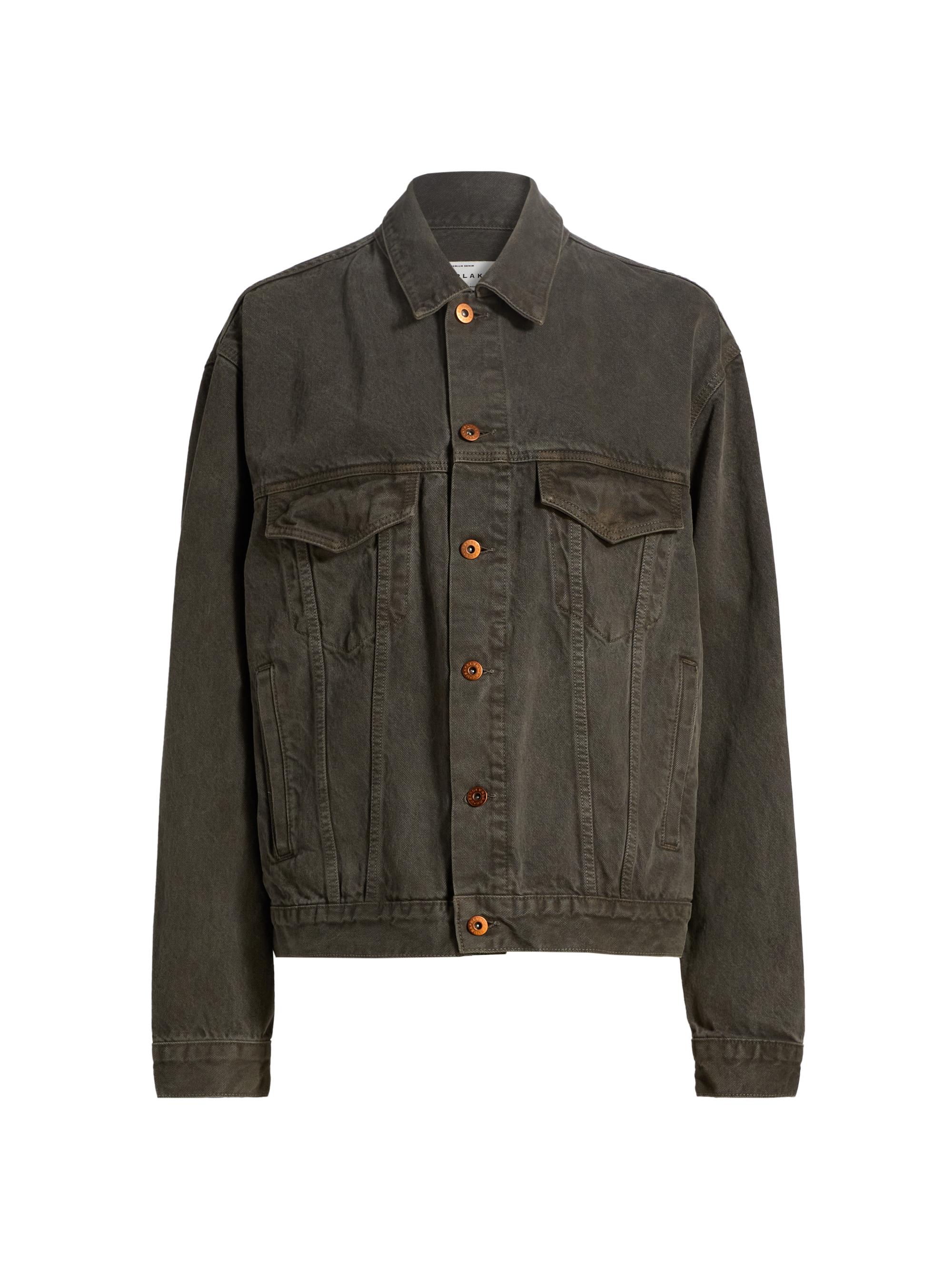 SLVRLAKE Women's Oversized Boyfriend Denim Trucker Jacket - Keystone Mountain