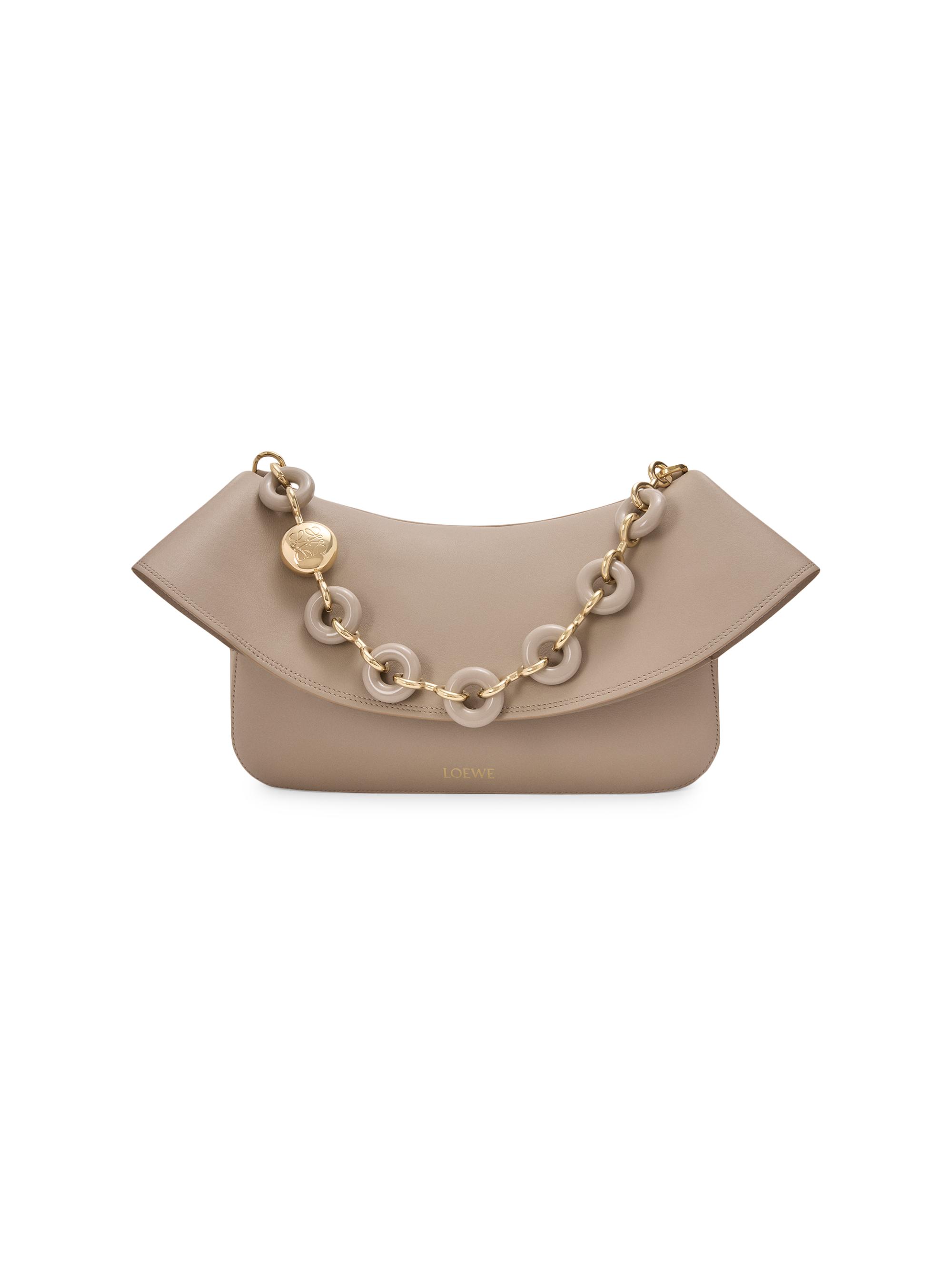 LOEWE Women's Ola  Leather Shoulder Bag - Sand