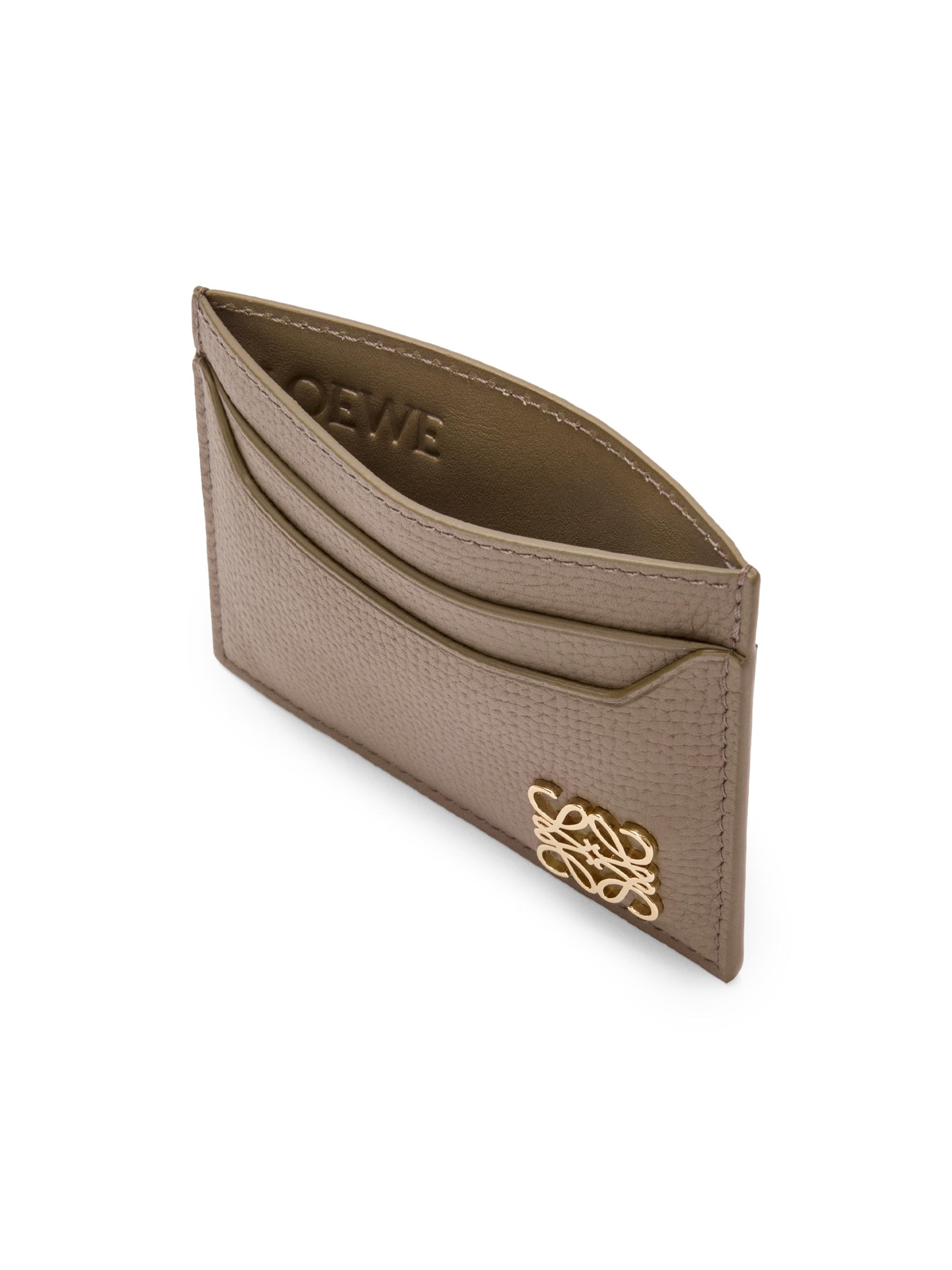 【美品】LOEWE ANAGRAM BUSINESS CARDHOLDER Anagram business cardholder in pebble grained calfskin Beige