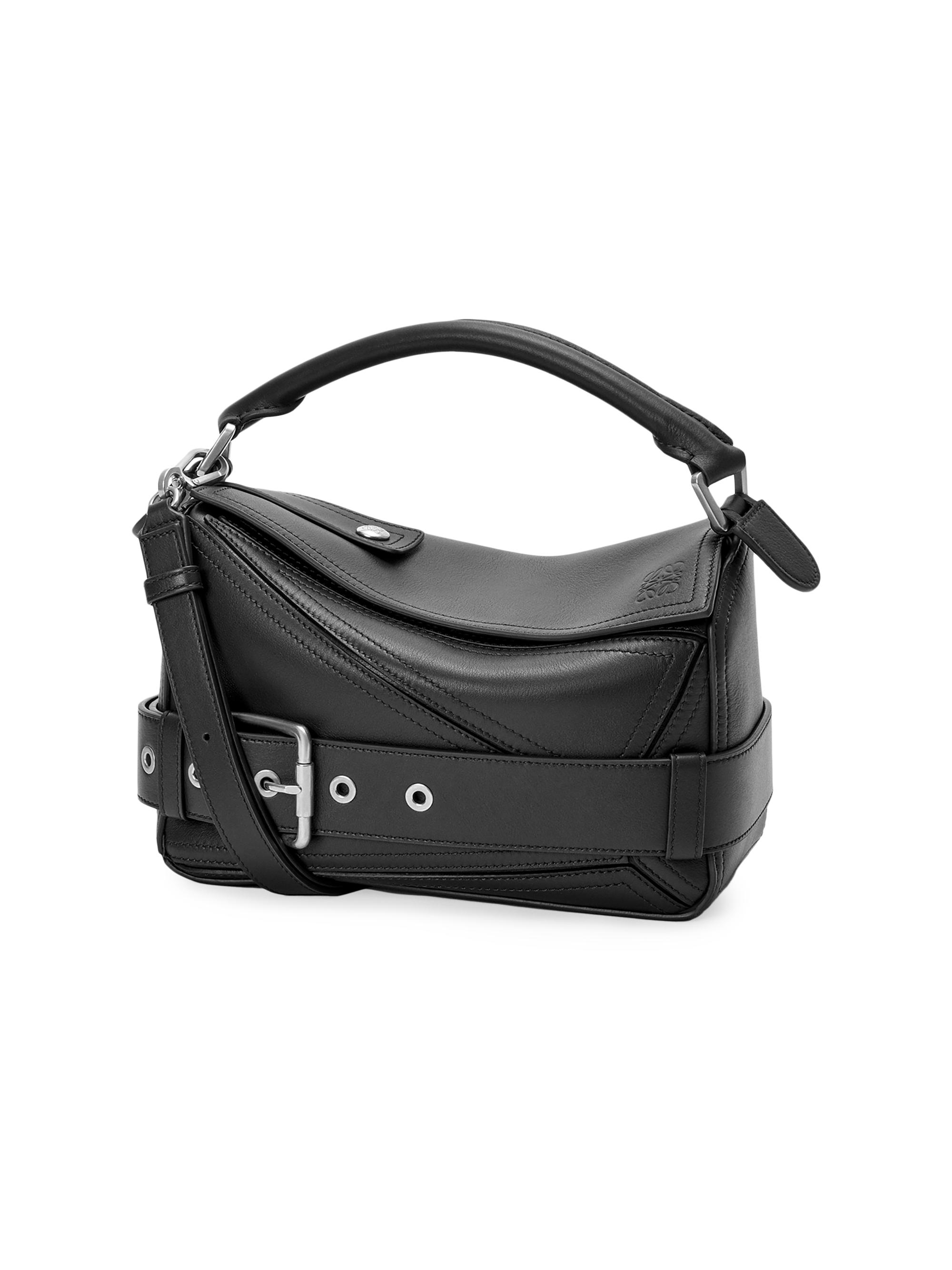 LOEWE Puzzle Biker Leather Top Handle Bag | Saks Fifth Avenue