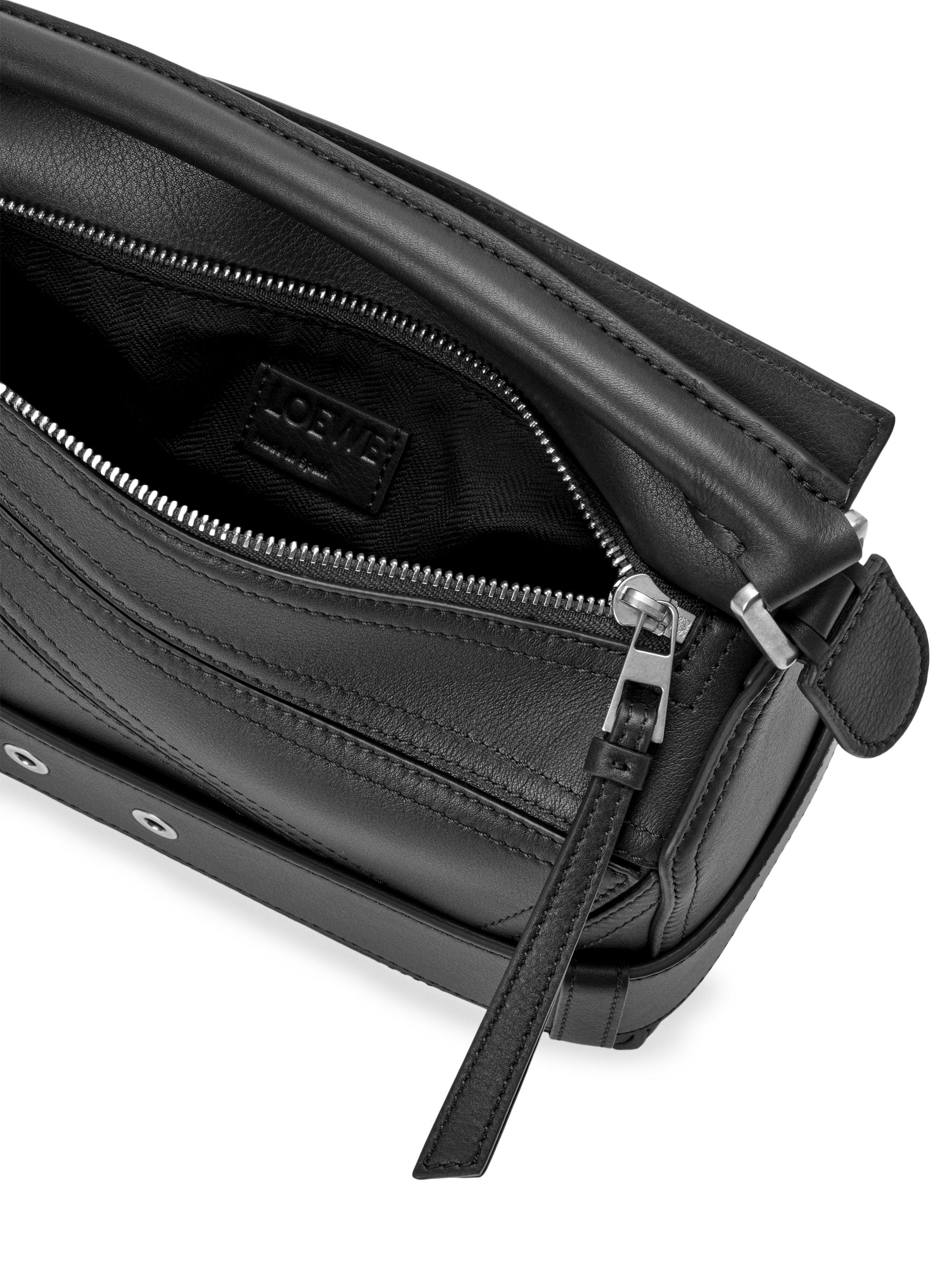 LOEWE Puzzle Biker Leather Top Handle Bag | Saks Fifth Avenue