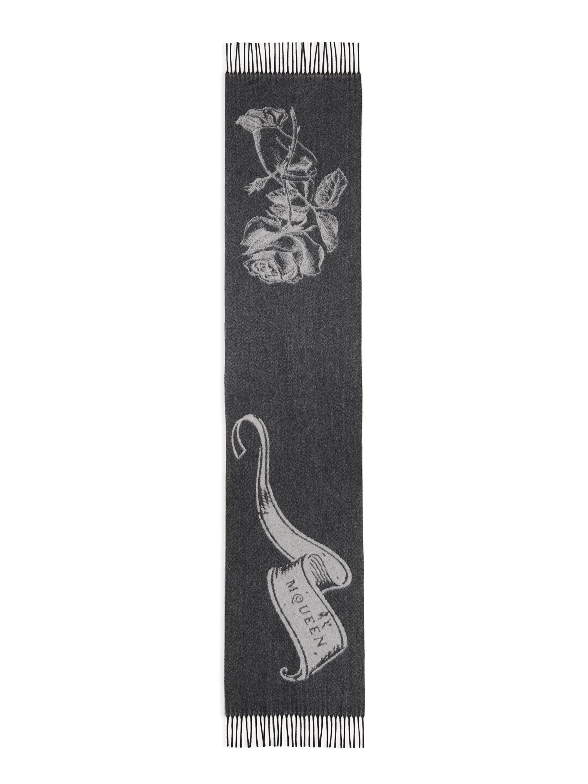 McQueen Tattoo Cashmere-Wool Scarf | Saks Fifth Avenue
