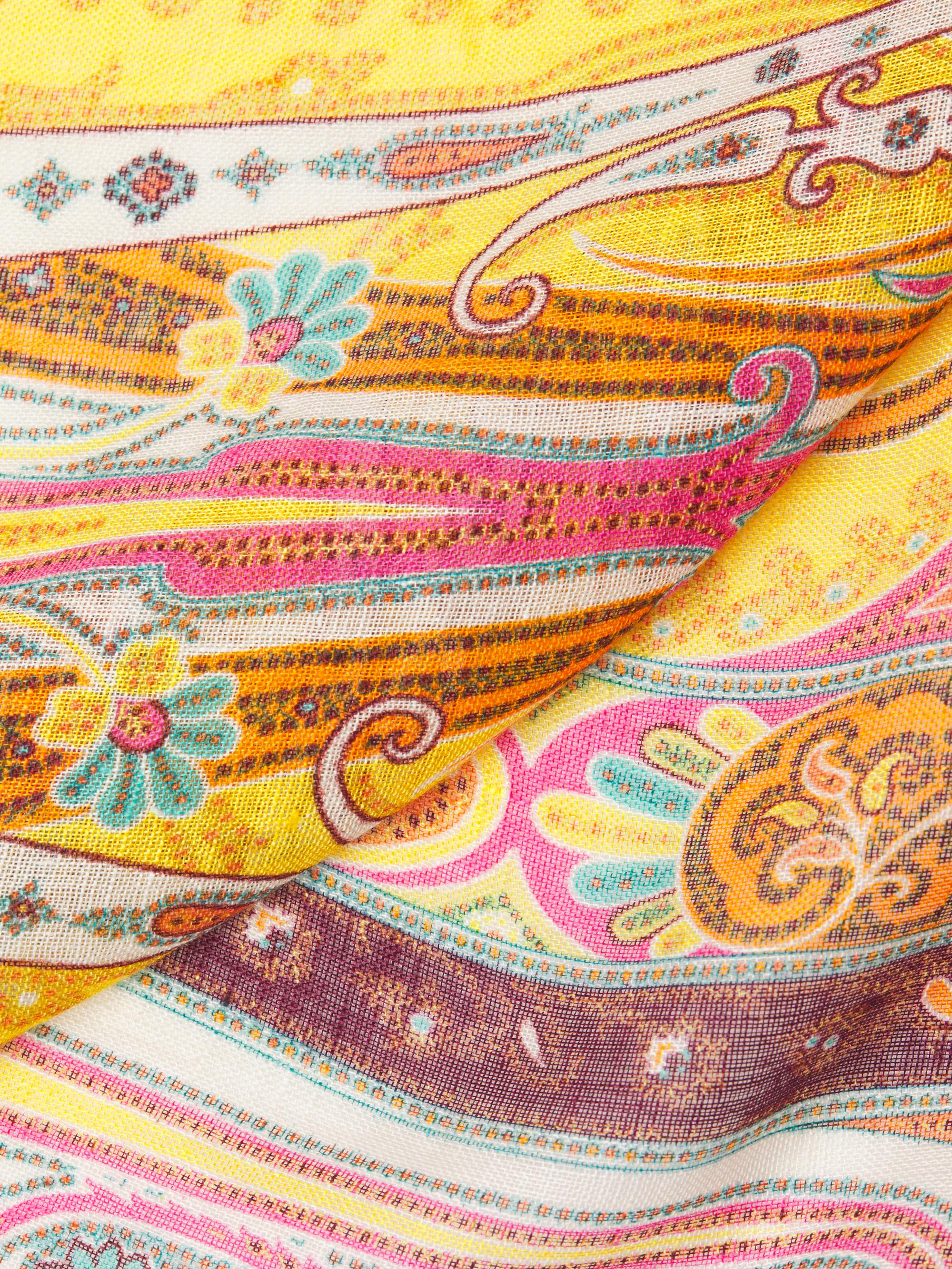 Etro Paisley Print Linen-Silk Scarf | Saks Fifth Avenue