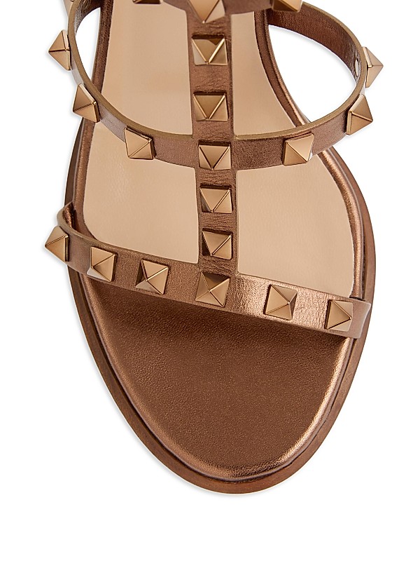 Shop Valentino Garavani Rockstud Metallic 90MM Calfskin Shop Valentino Garavani Rockstud Metallic 90MM Calfskin