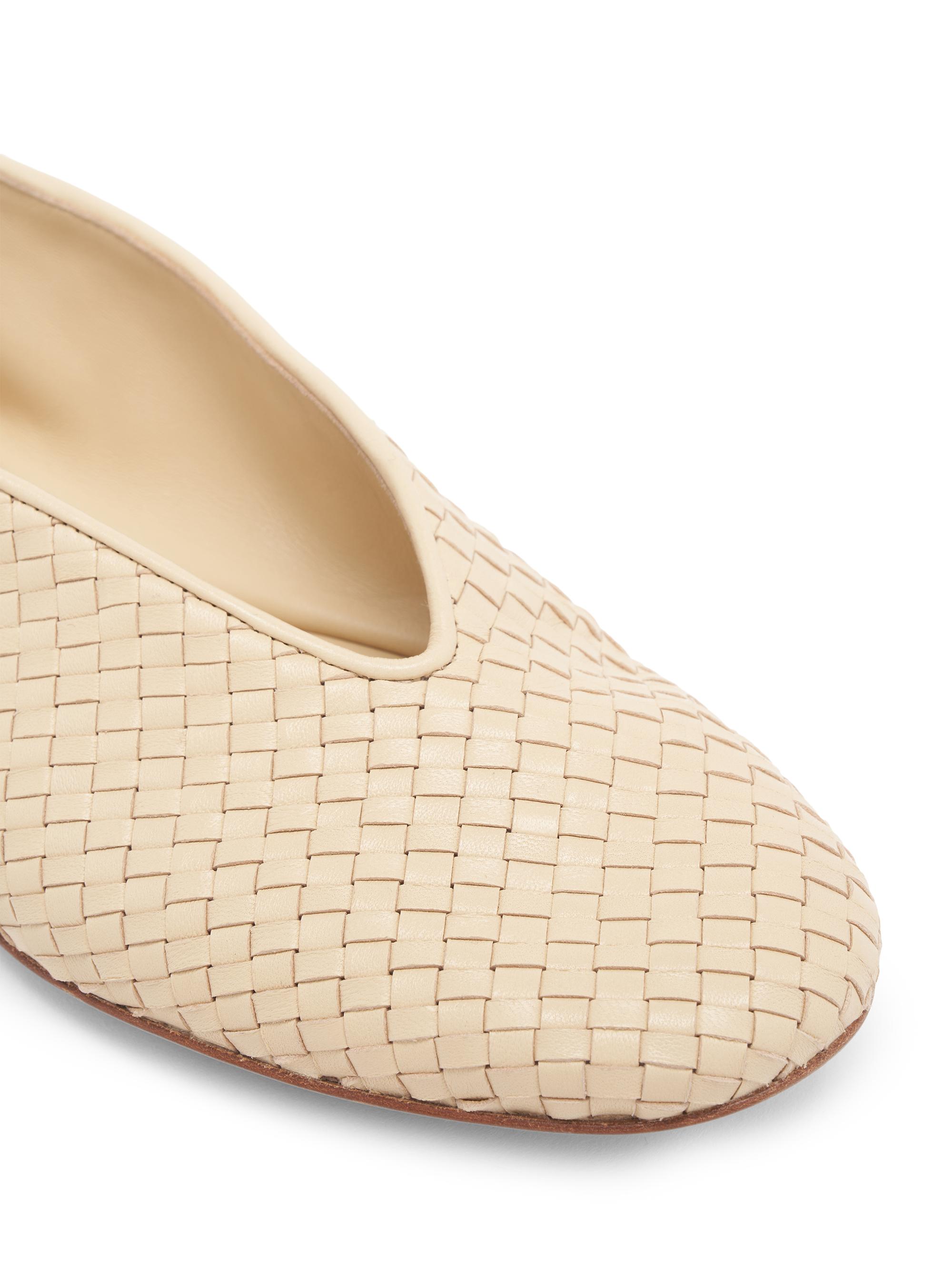 Rosa Intrecciato Leather Flats
