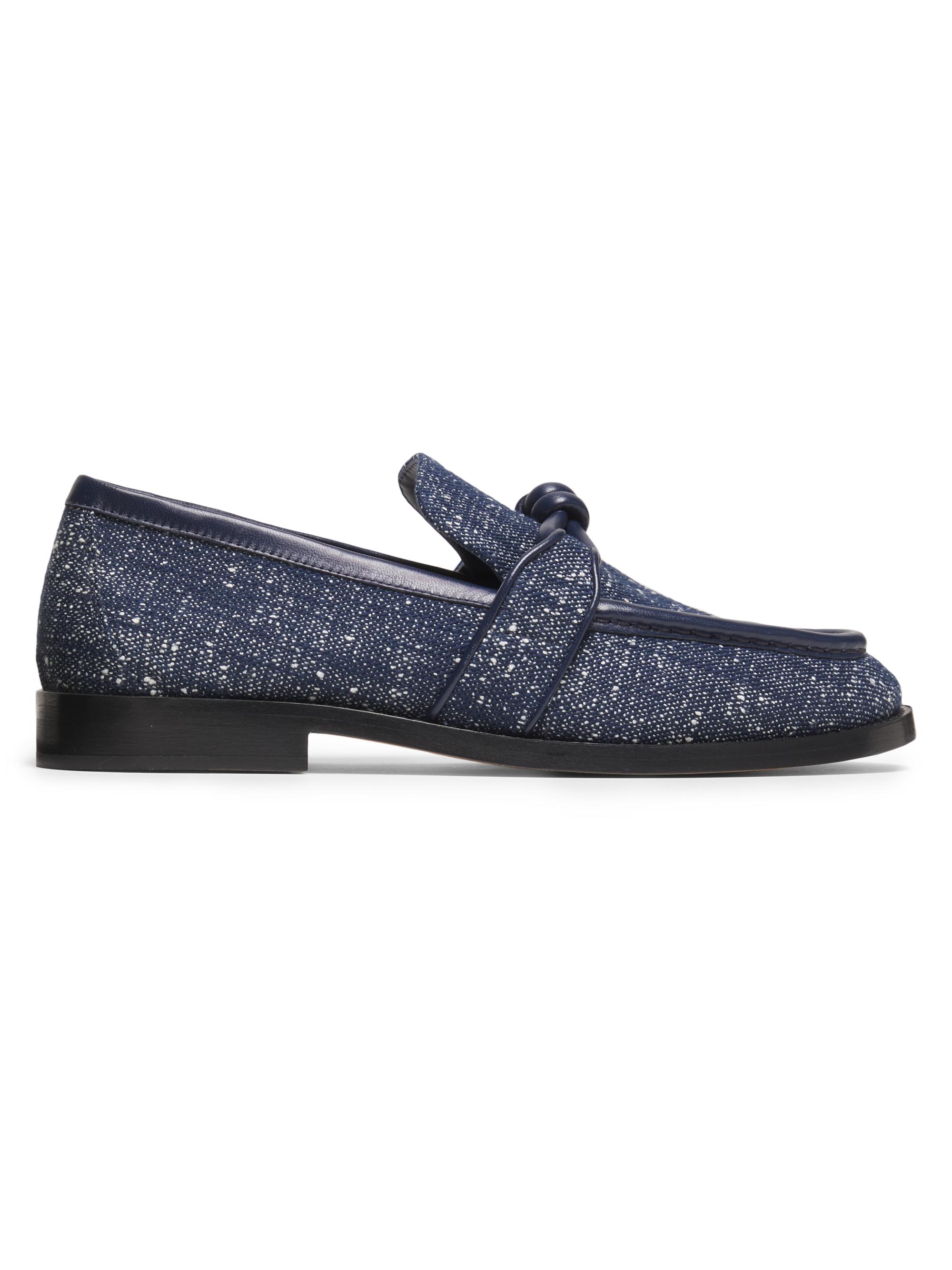 Bottega Veneta Women's Astaire Knot-Detail Loafers - Navy White
