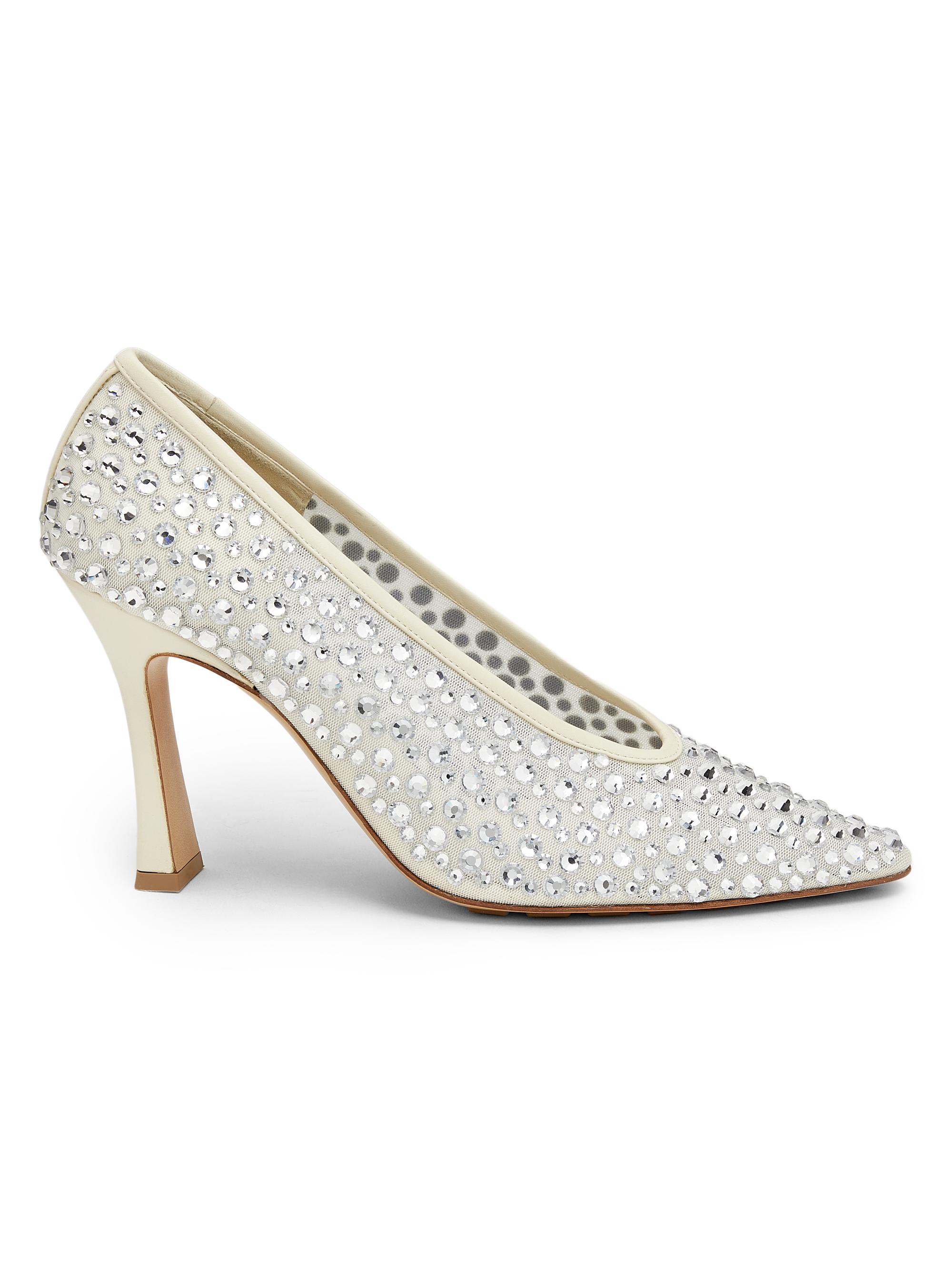 Bottega Veneta Women's Sofia 90MM Crystal-Embellished Leather Pumps - Sea Salt Crystal