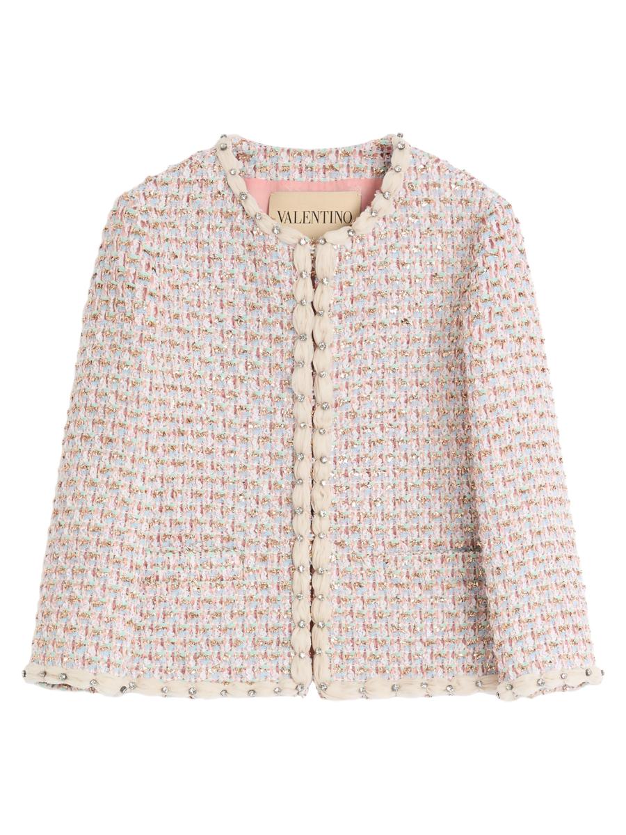 【VIP価格】VALENTINO Tweed Vest with sequins VALENTINO Tweed Vest with sequins MULTICOLOUR | Base Blu