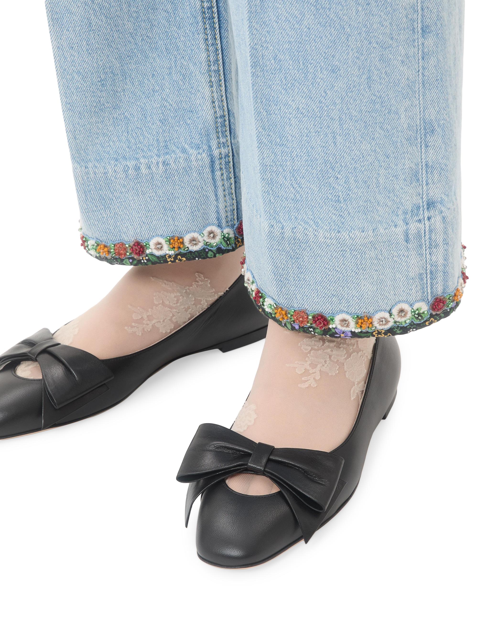 Valentino Garavani Bowow Kidskin Ballerinas | Saks Fifth Avenue