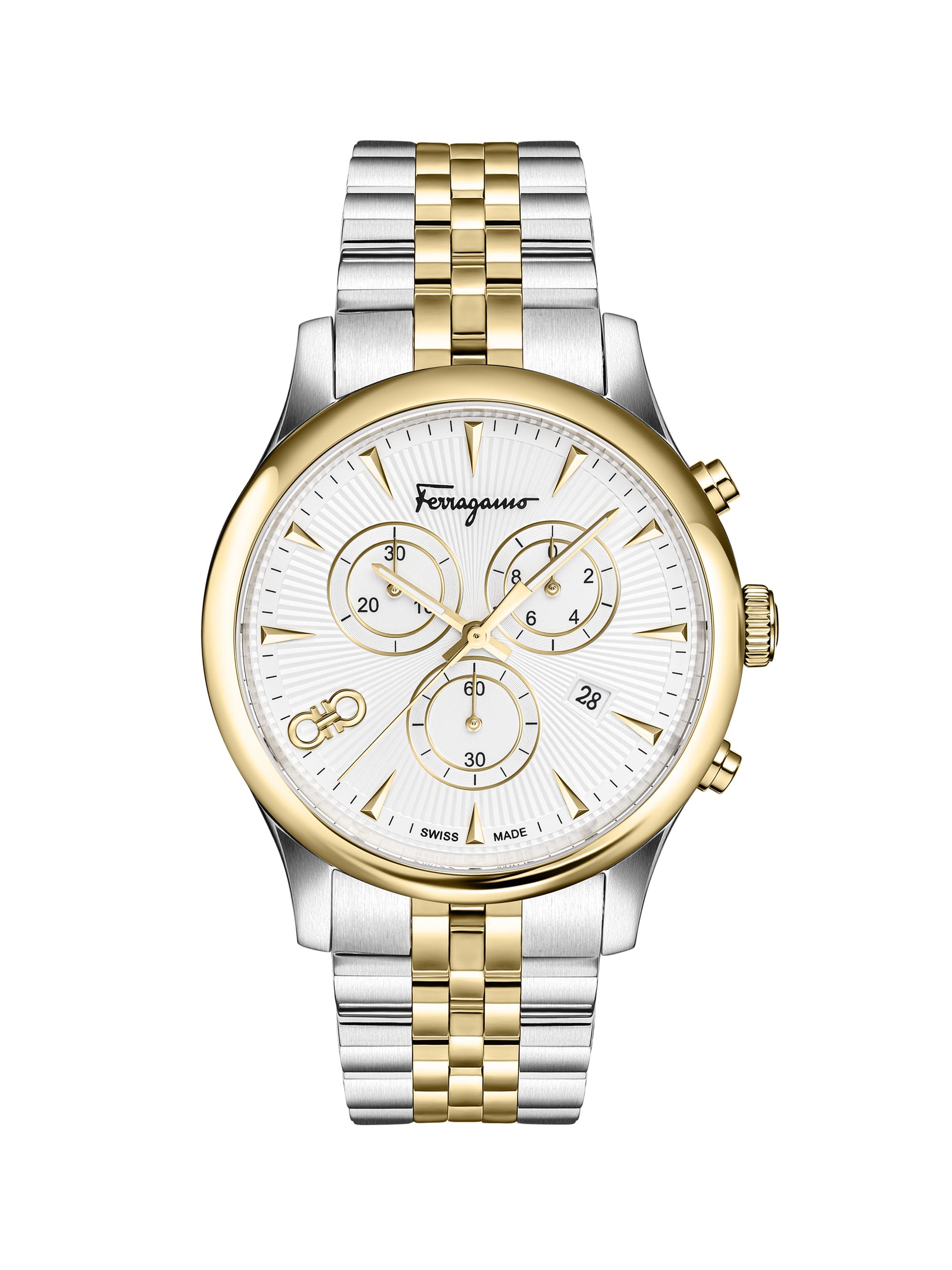 FERRAGAMO Men's Duo Chrono Two-Tone Stainless Steel Bracelet Watch/42MM - Two Tone