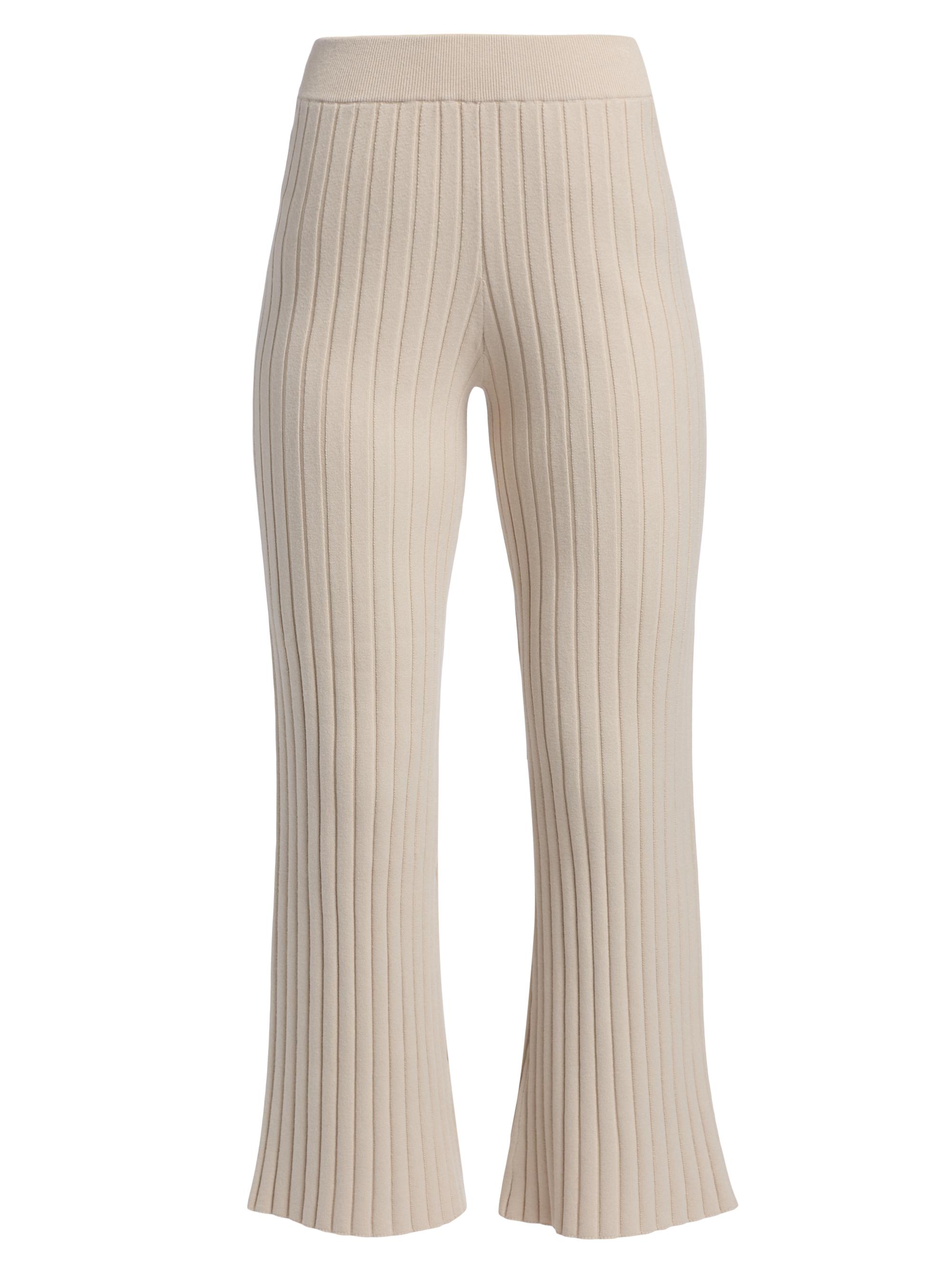 Lunya Women's Cottonsilk Ribbed Crop Pants - Calm Tan