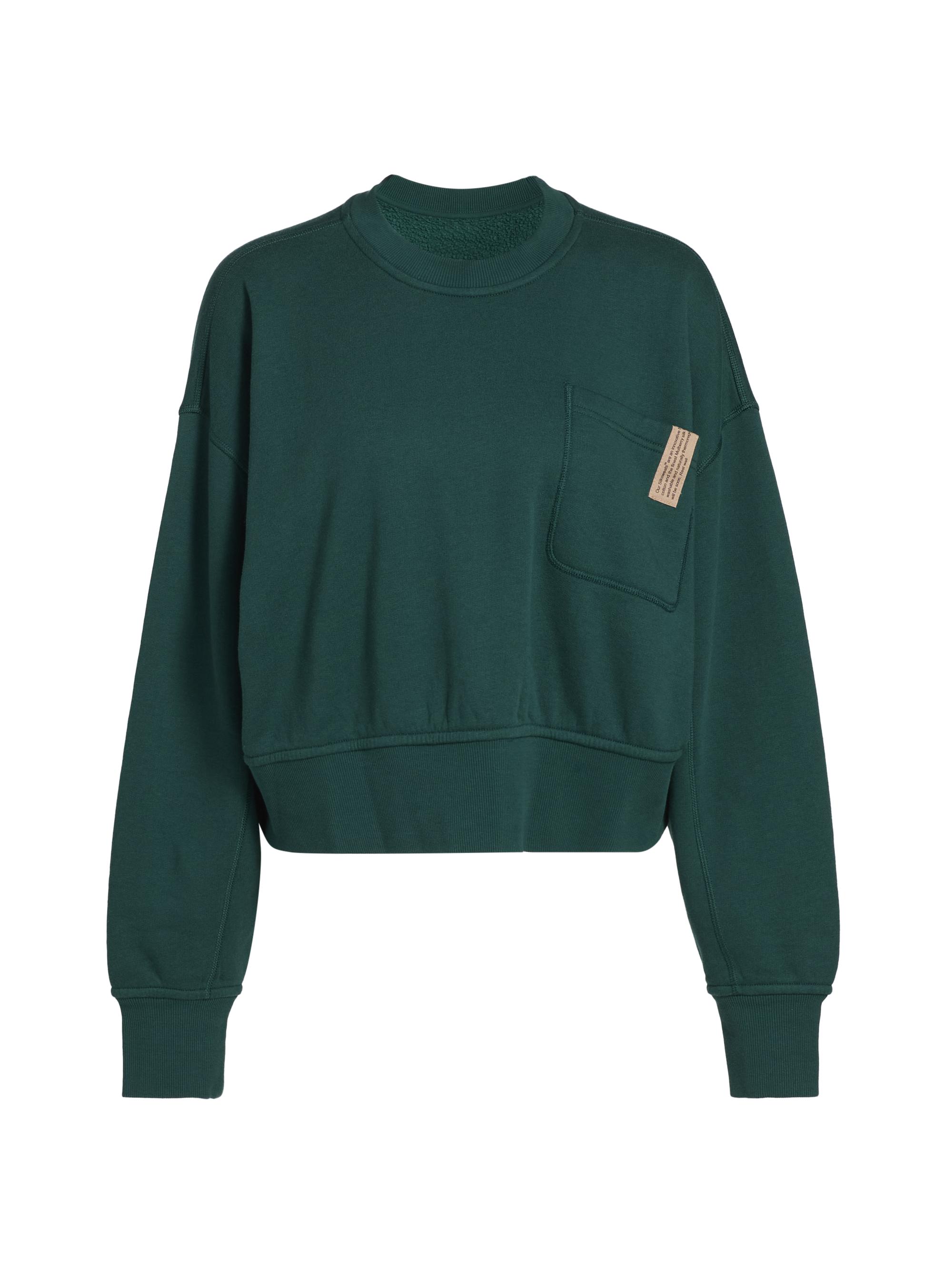 Lunya Women's Silksweats Reversible Seam Sweatshirt - Noble Green