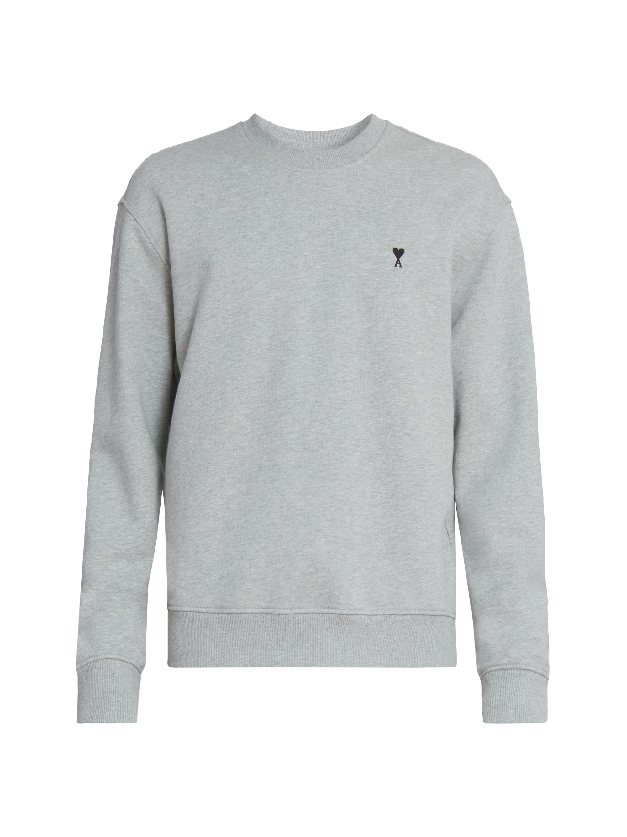 AMI Paris Embroidered Ami de Coeur Quarter-Zip Sweatshirt | Saks