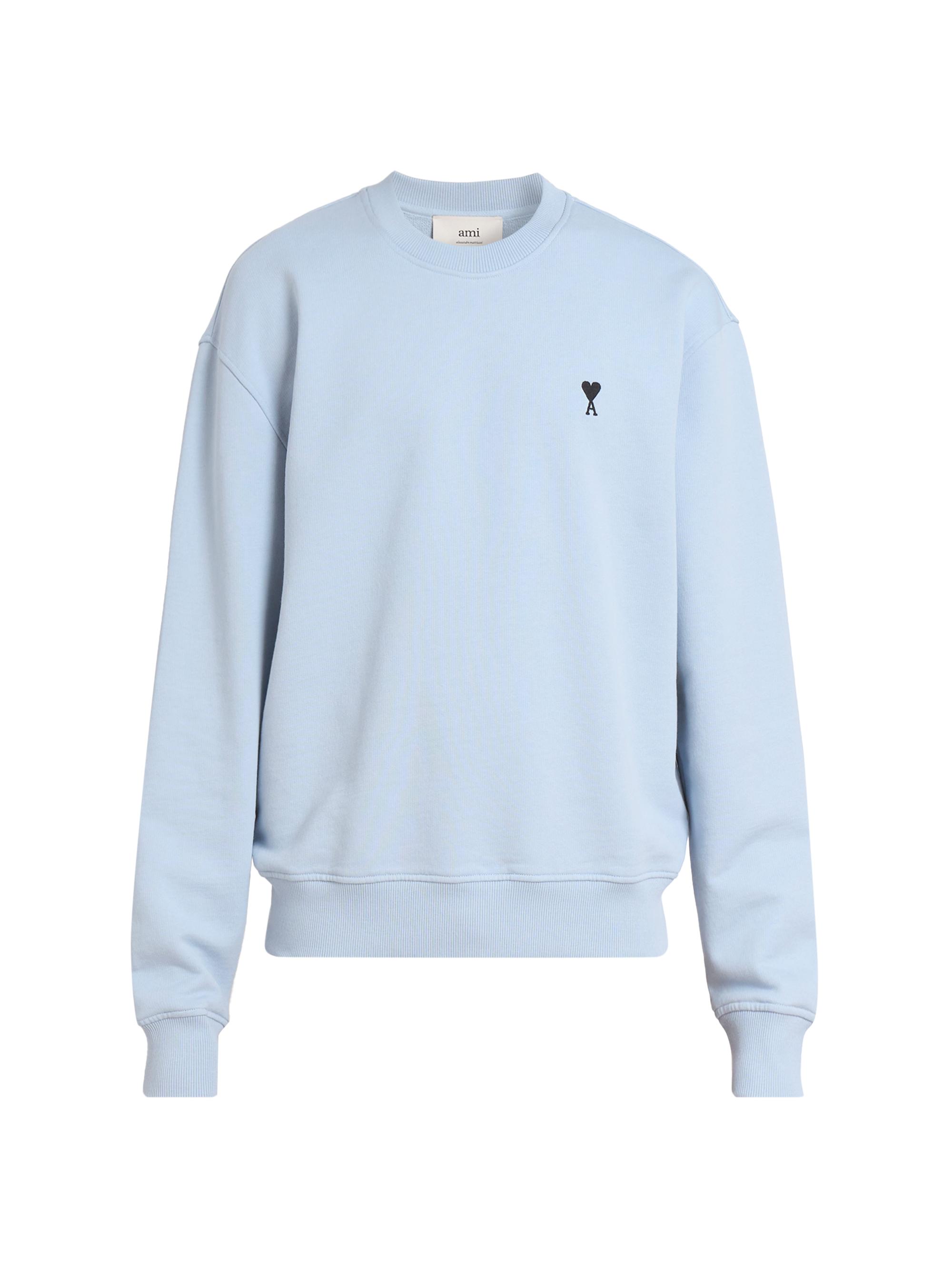 AMI Paris Men's Contrasted Ami de Coeur Sweatshirt - Gris Cendre Chine