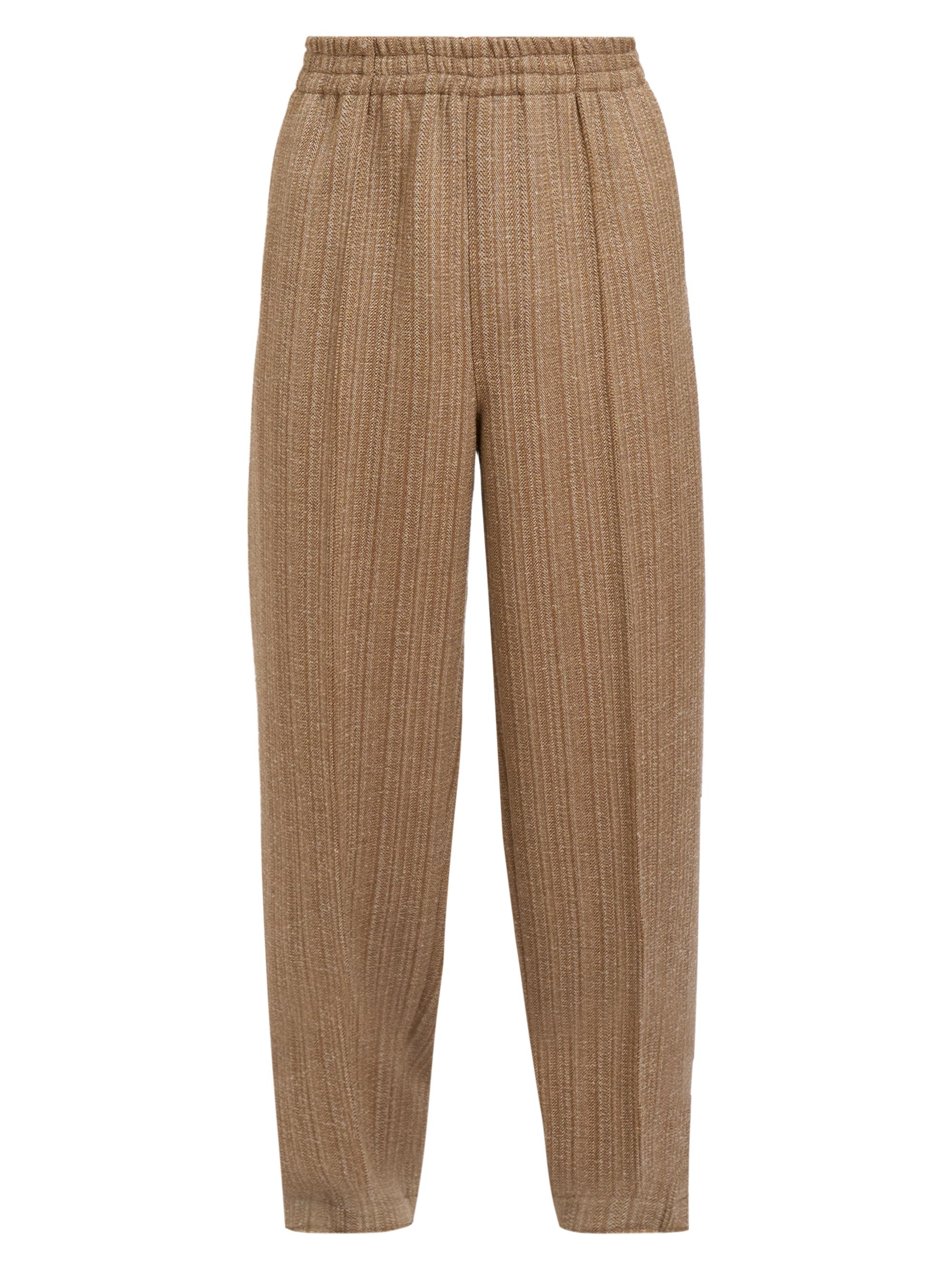 AMI Paris Men's Oversized Wool-Blend Trousers - Camel