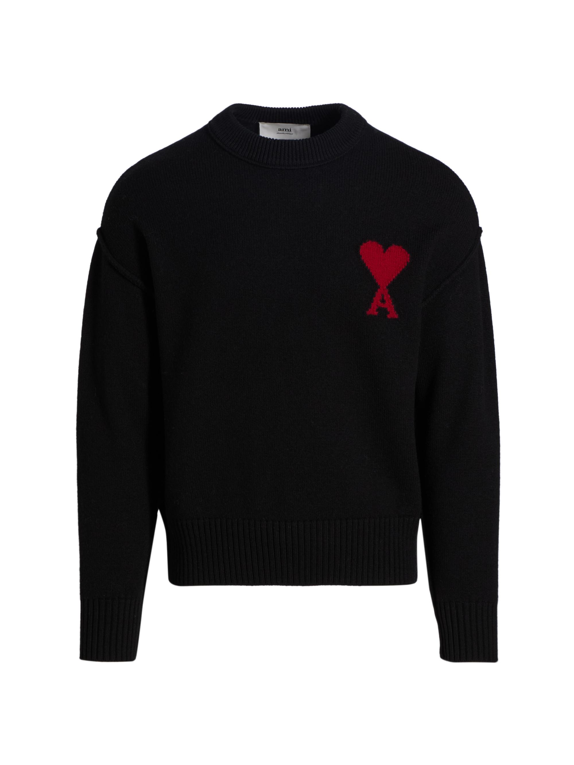 AMI Paris Monogram Wool Cardigan | Saks Fifth Avenue