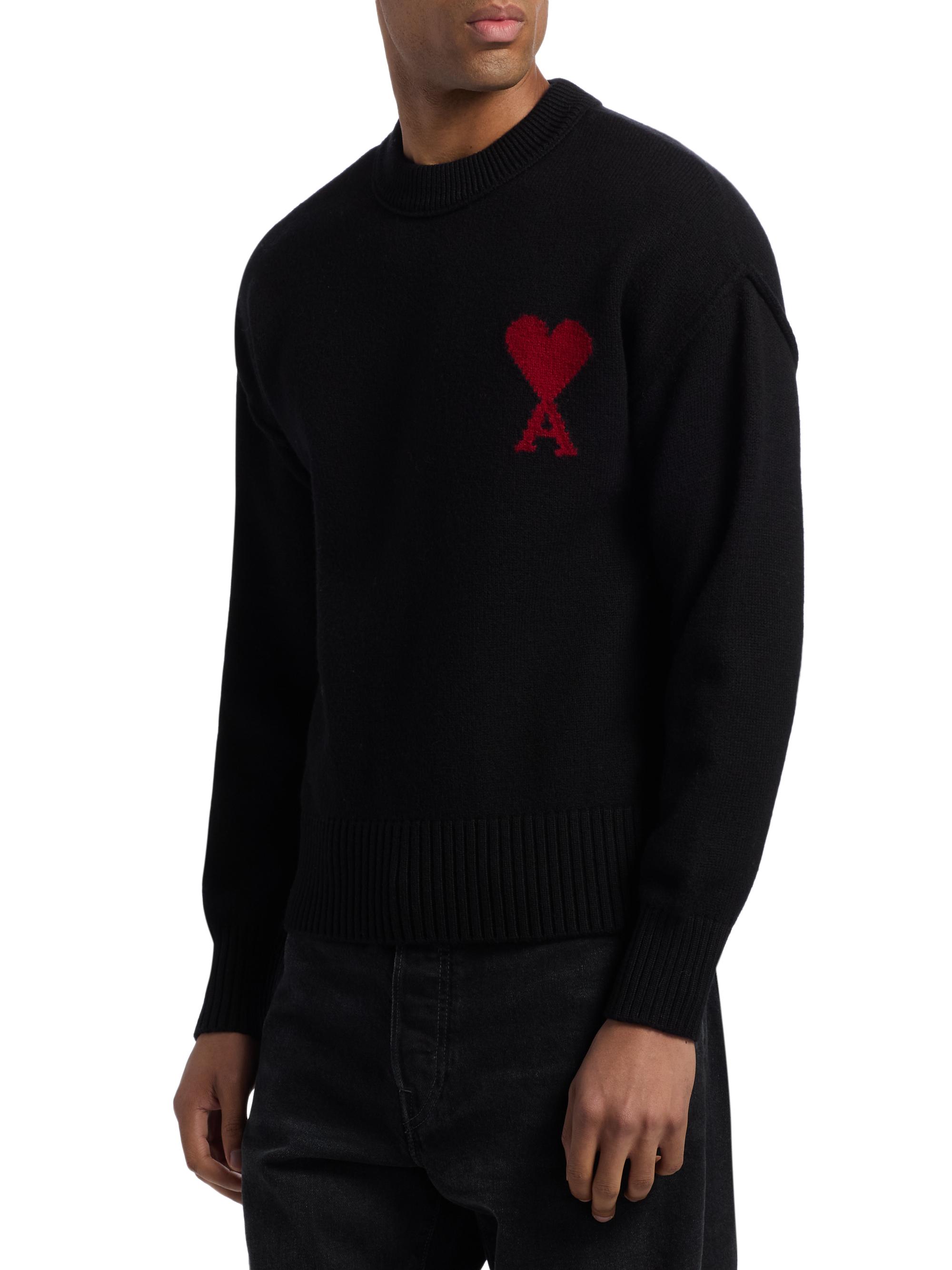 AMI Paris ADC Logo Wool Crewneck Sweater | Saks Fifth Avenue