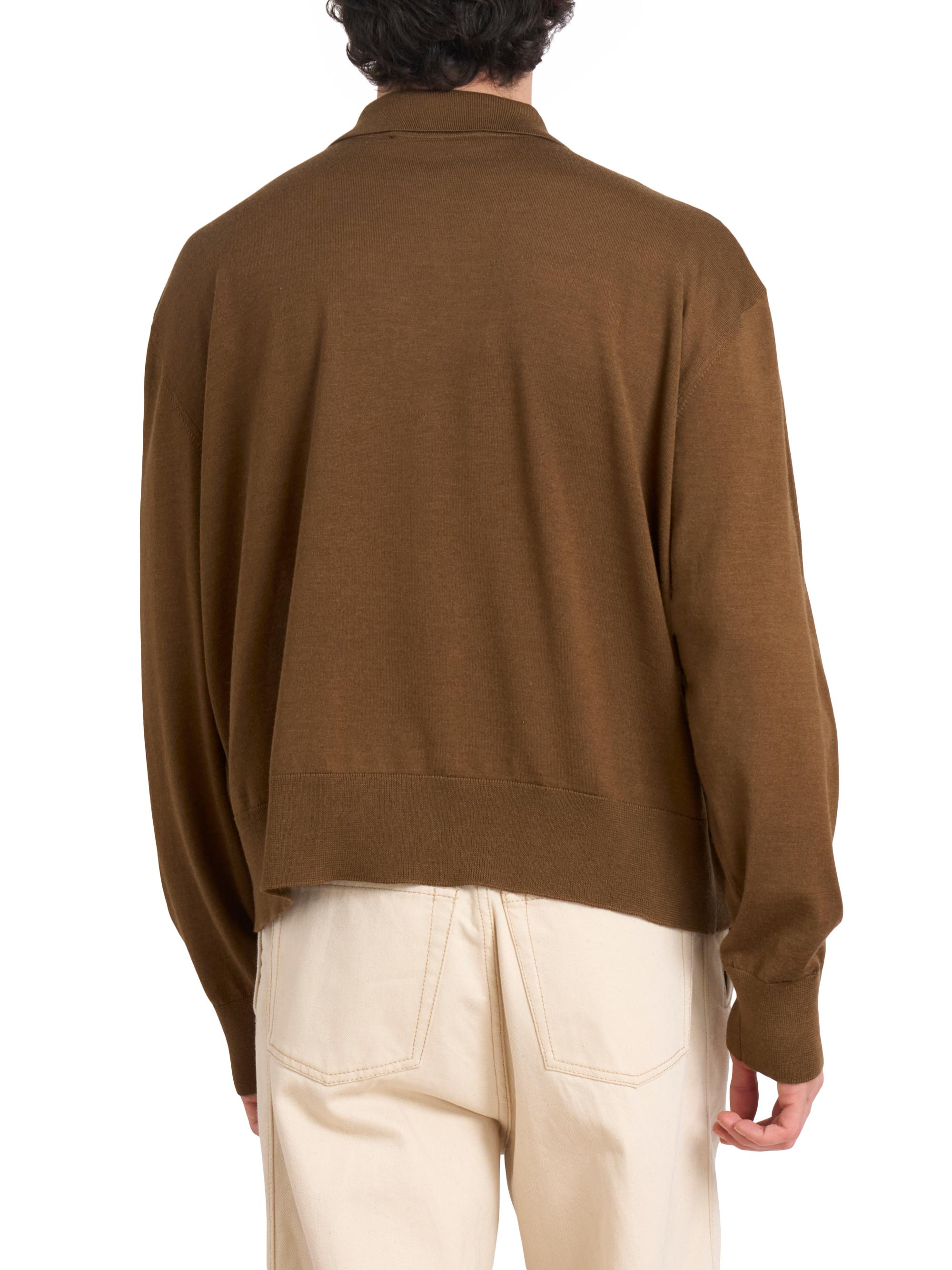 AMI Paris ADC Logo Long-Sleeve Cotton Polo Sweater | Saks Fifth Avenue