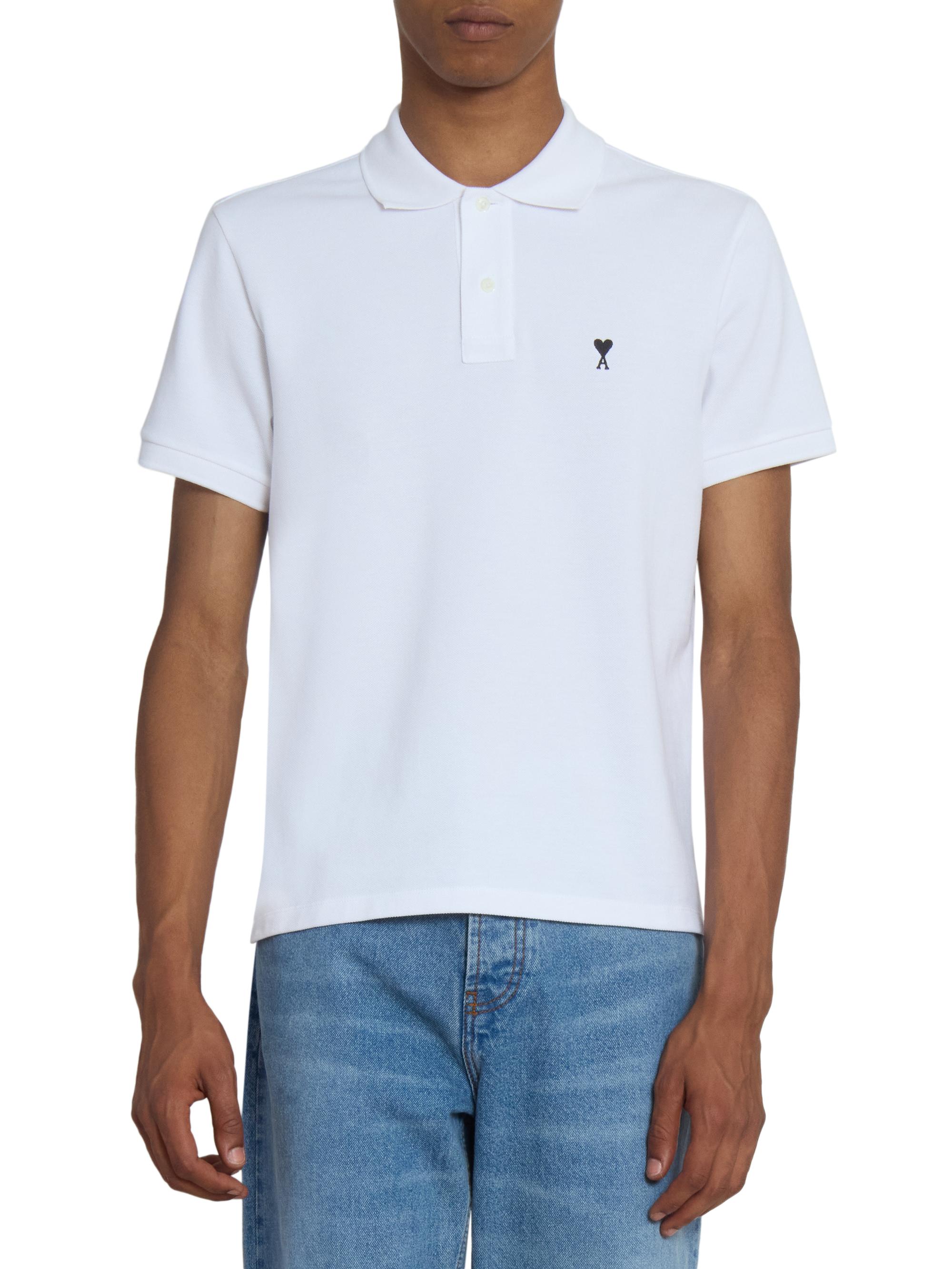 AMI Paris ADC Logo Polo Shirt | Saks Fifth Avenue