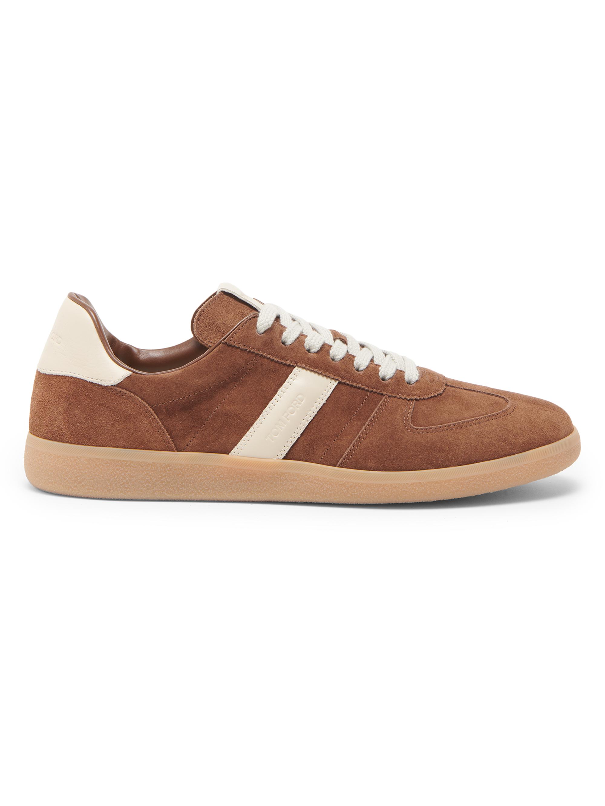 TOM FORD Men's Archer Suede Sneakers - Tobacco Amber