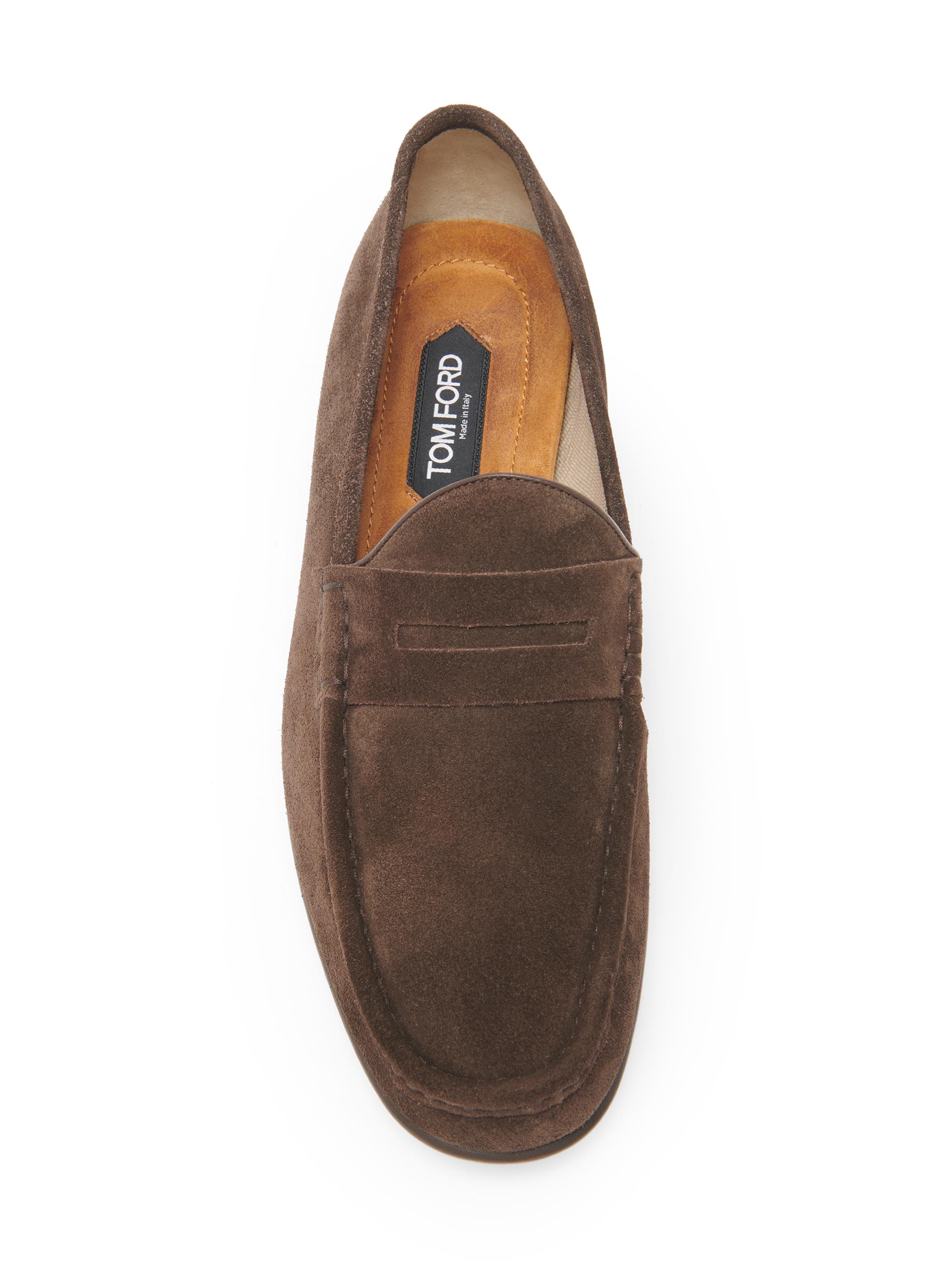 TOM FORD York Suede Penny Loafers | Saks Fifth Avenue