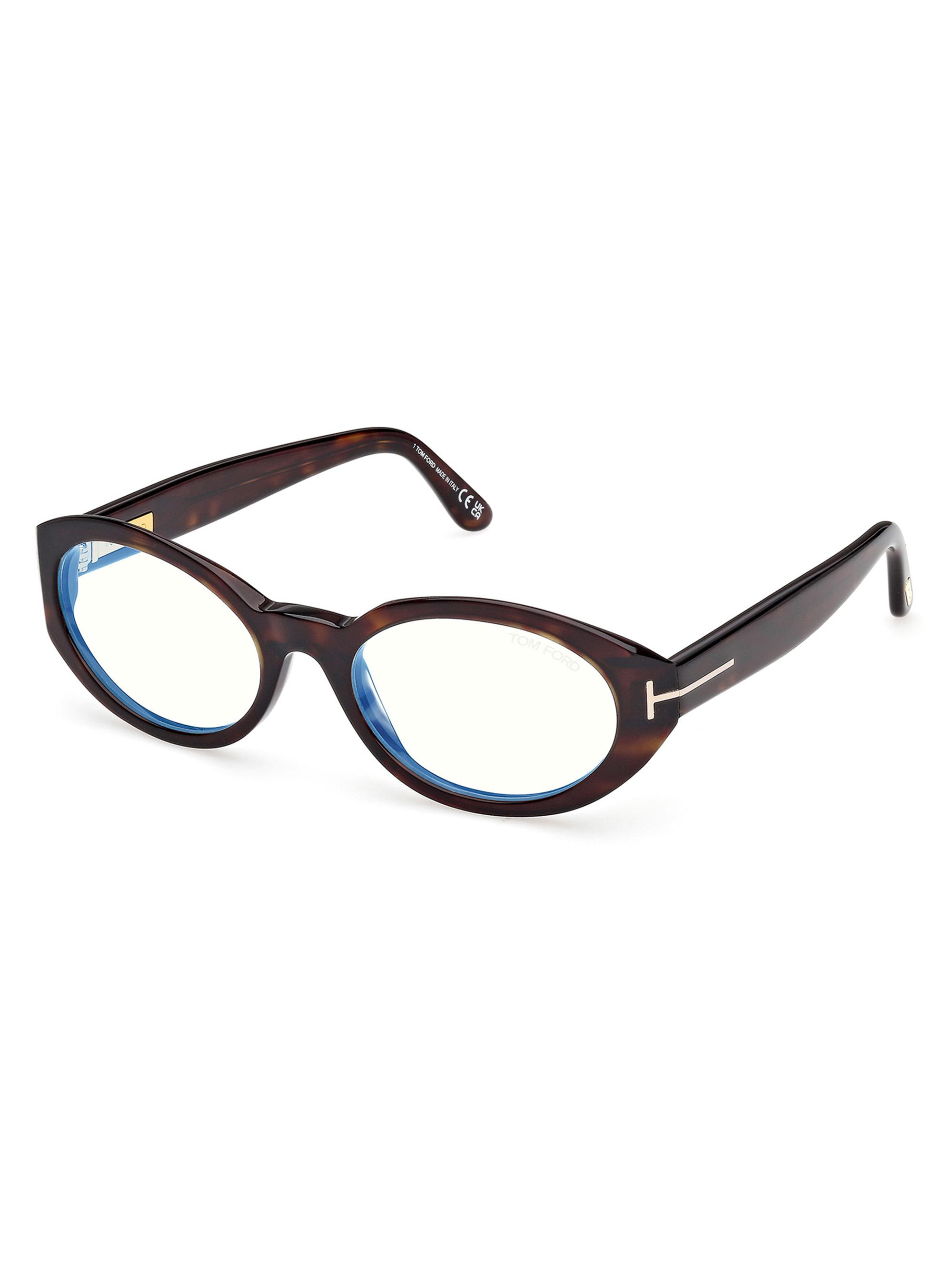 TOM FORD Women's 54MM Oval Optical Eyeglasses - Classic Dark Havana