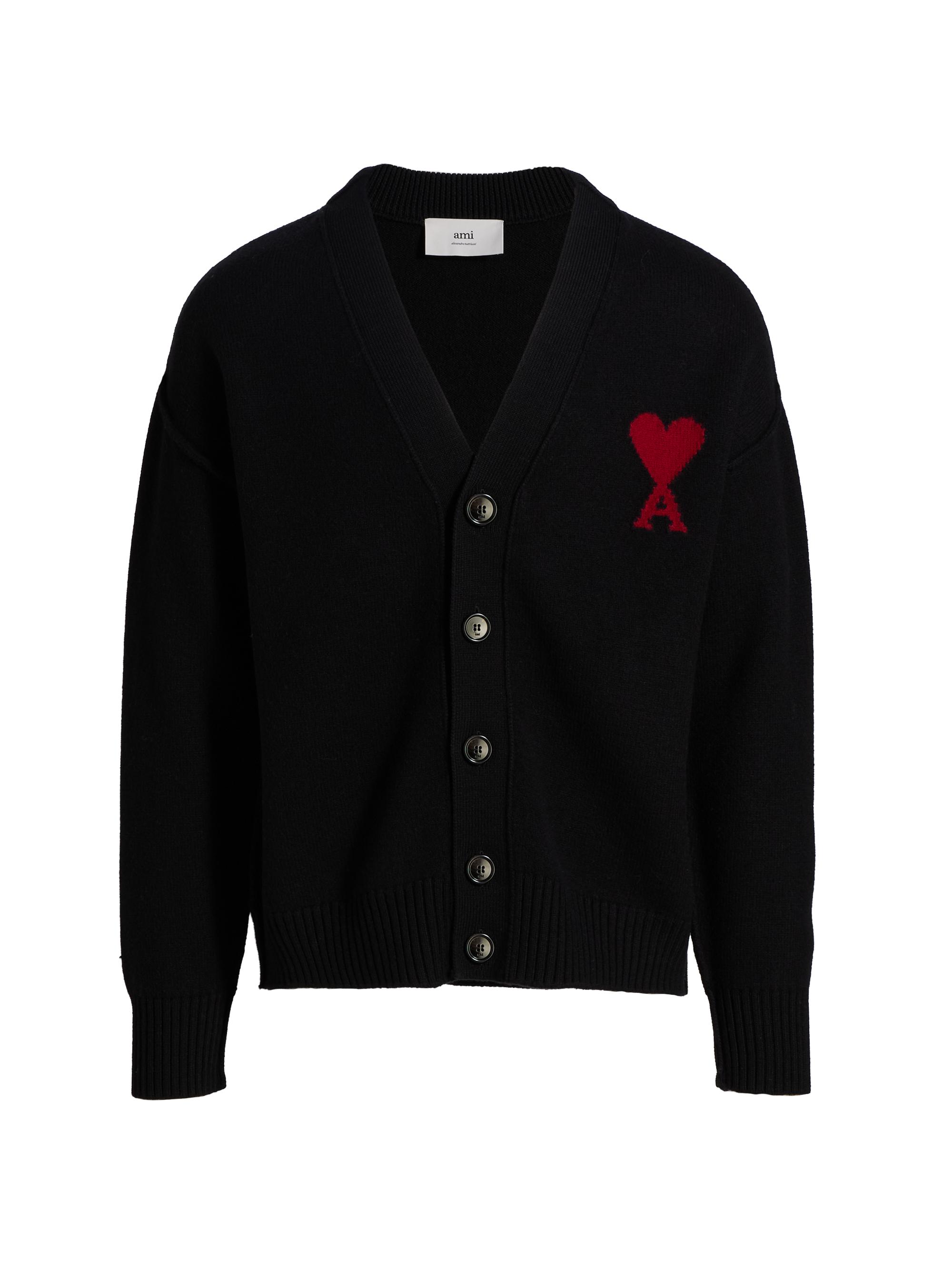 AMI PARIS ブラックニットカーディガン ハートとA刺繍 楽天市場】ami paris アミパリス カーディガン Ami de Coeur Cardigan