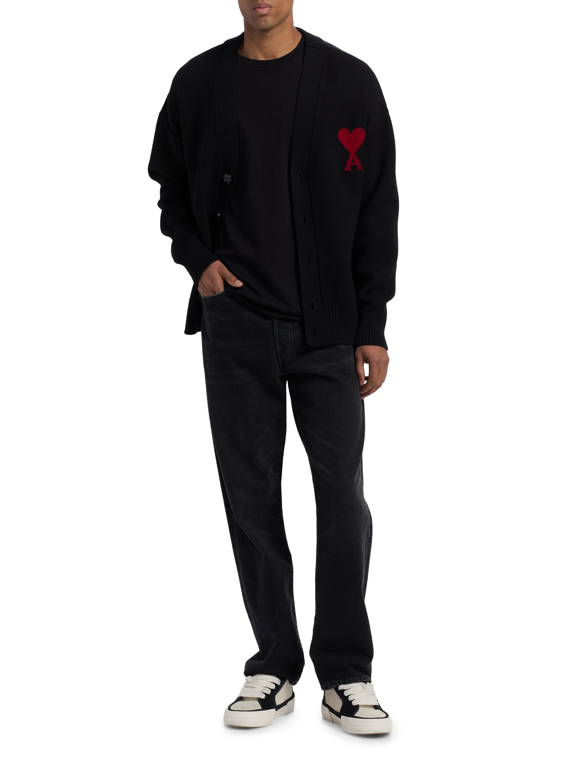 AMI Paris Ami de Coeur Wool Cardigan | Saks Fifth Avenue