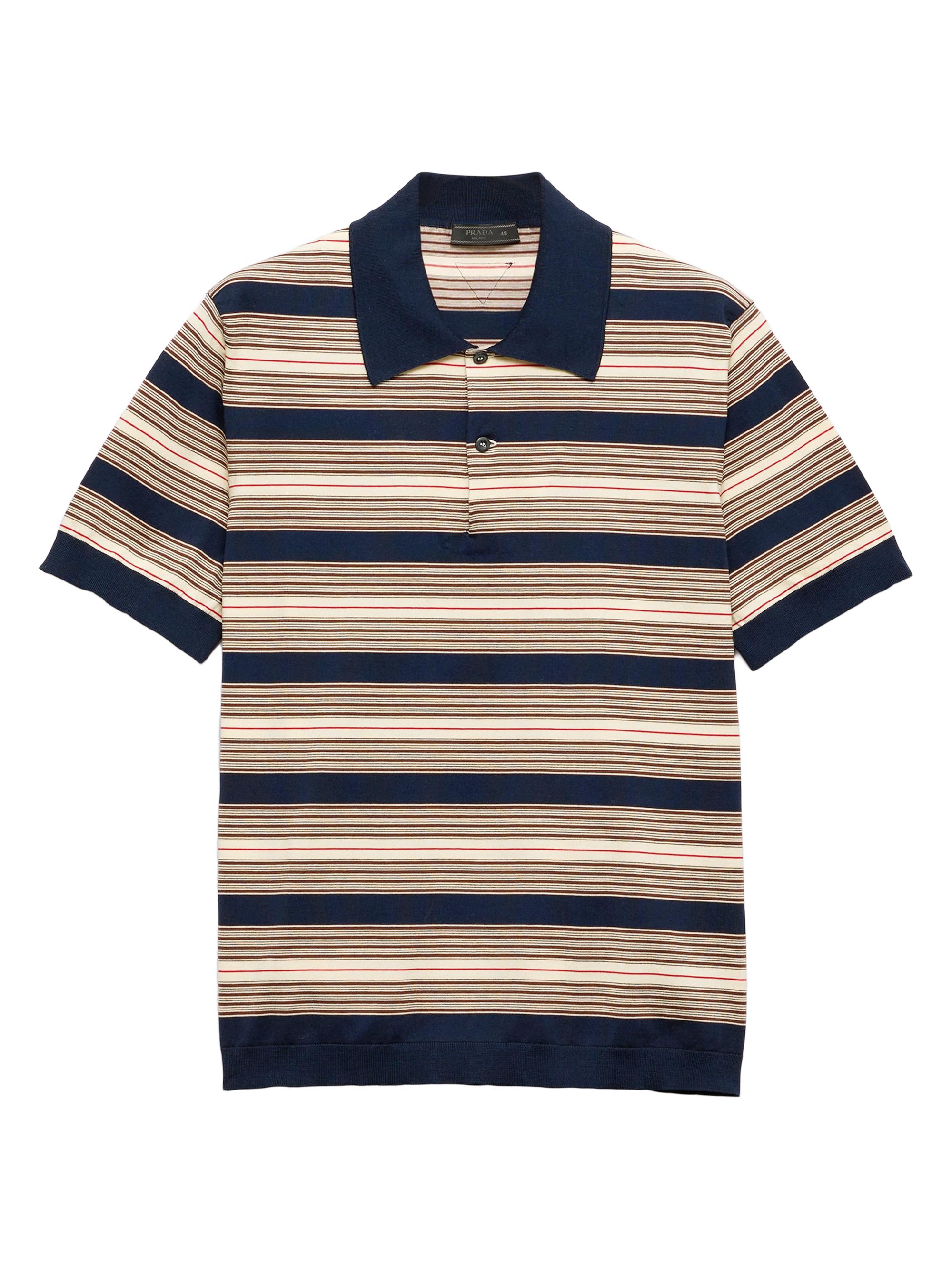 Prada Silk and Cotton Polo Shirt | Saks Fifth Avenue