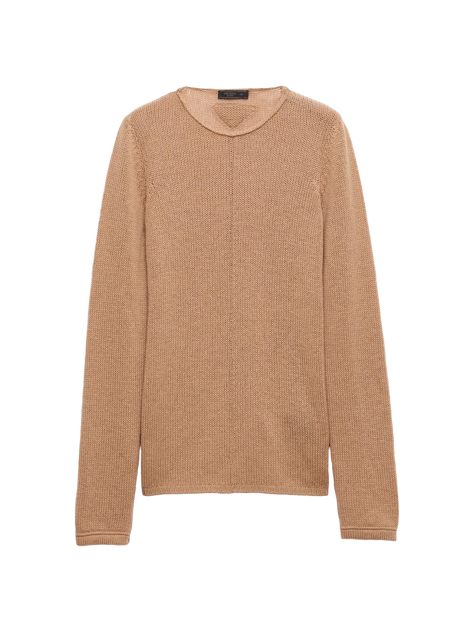 Prada Men's Cashmere Crew-Neck Sweater - Brown