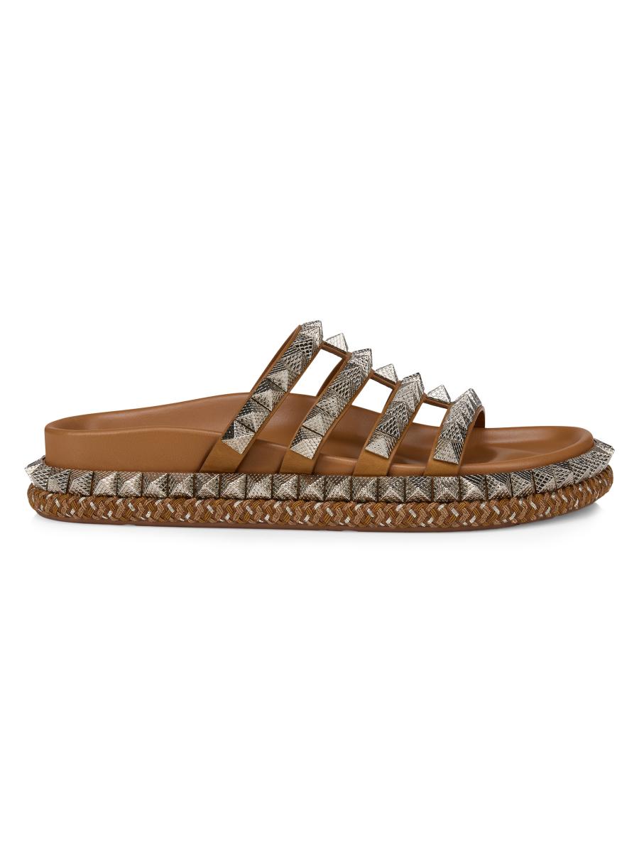 Christian Louboutin ♪ Pyra Hallulila ミュール 3250245B439 Pyra Hallulila - Mules - Waxed calf leather - Terra - Women