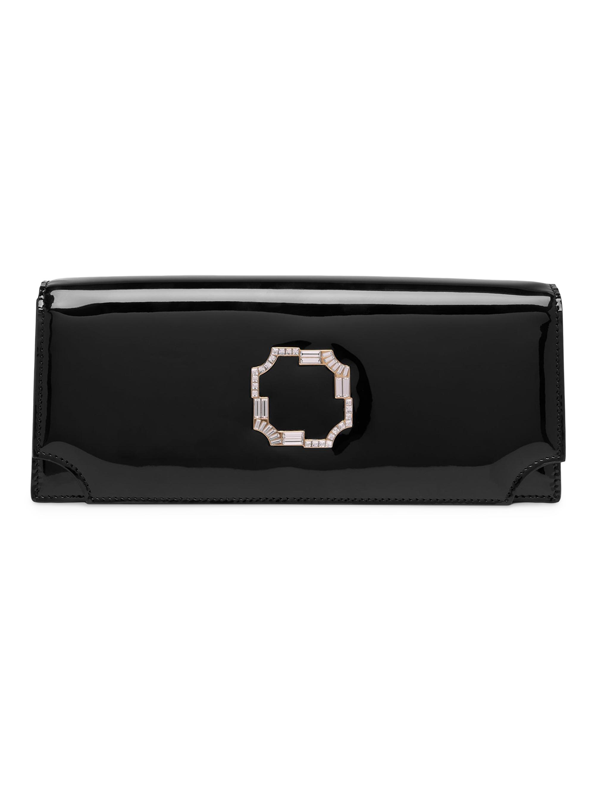 Malone Souliers Women's Vivien Patent Clutch Bag - Black