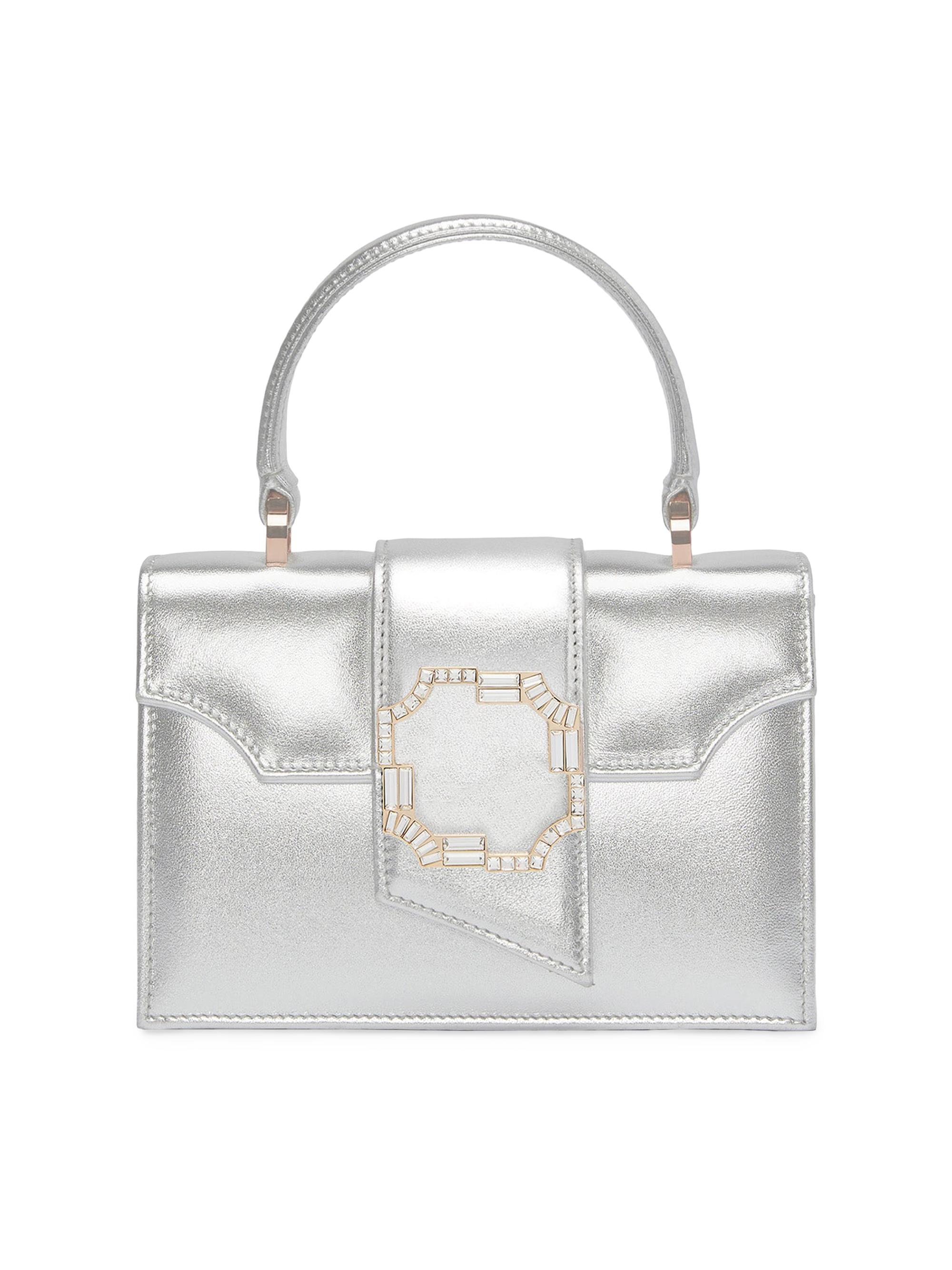 Malone Souliers Women's Audrey Metallic Leather Mini Top Handle Bag - Silver