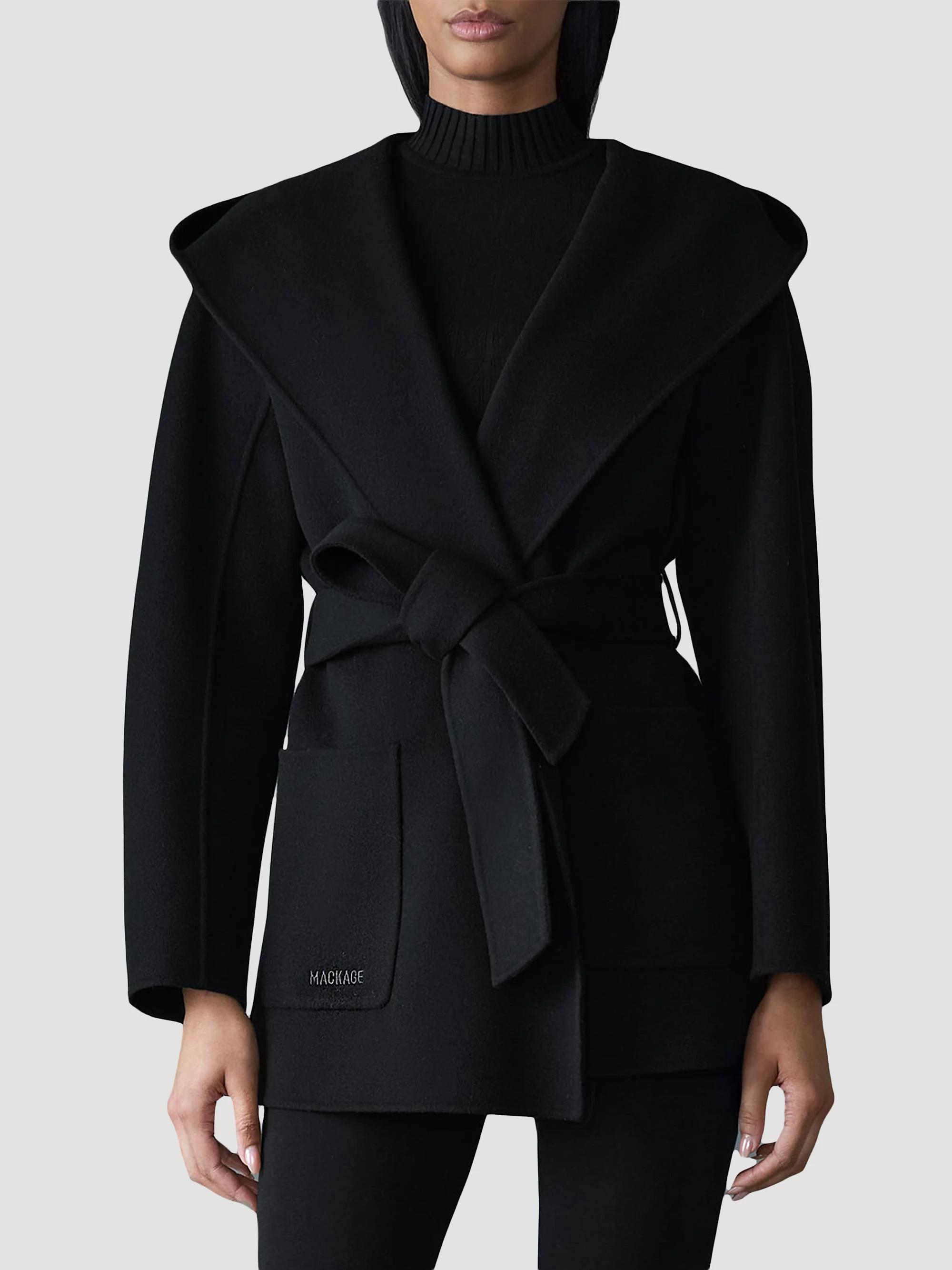 Mackage Paya Double-Face Wool Bathrobe Wrap Coat | Saks Fifth Avenue