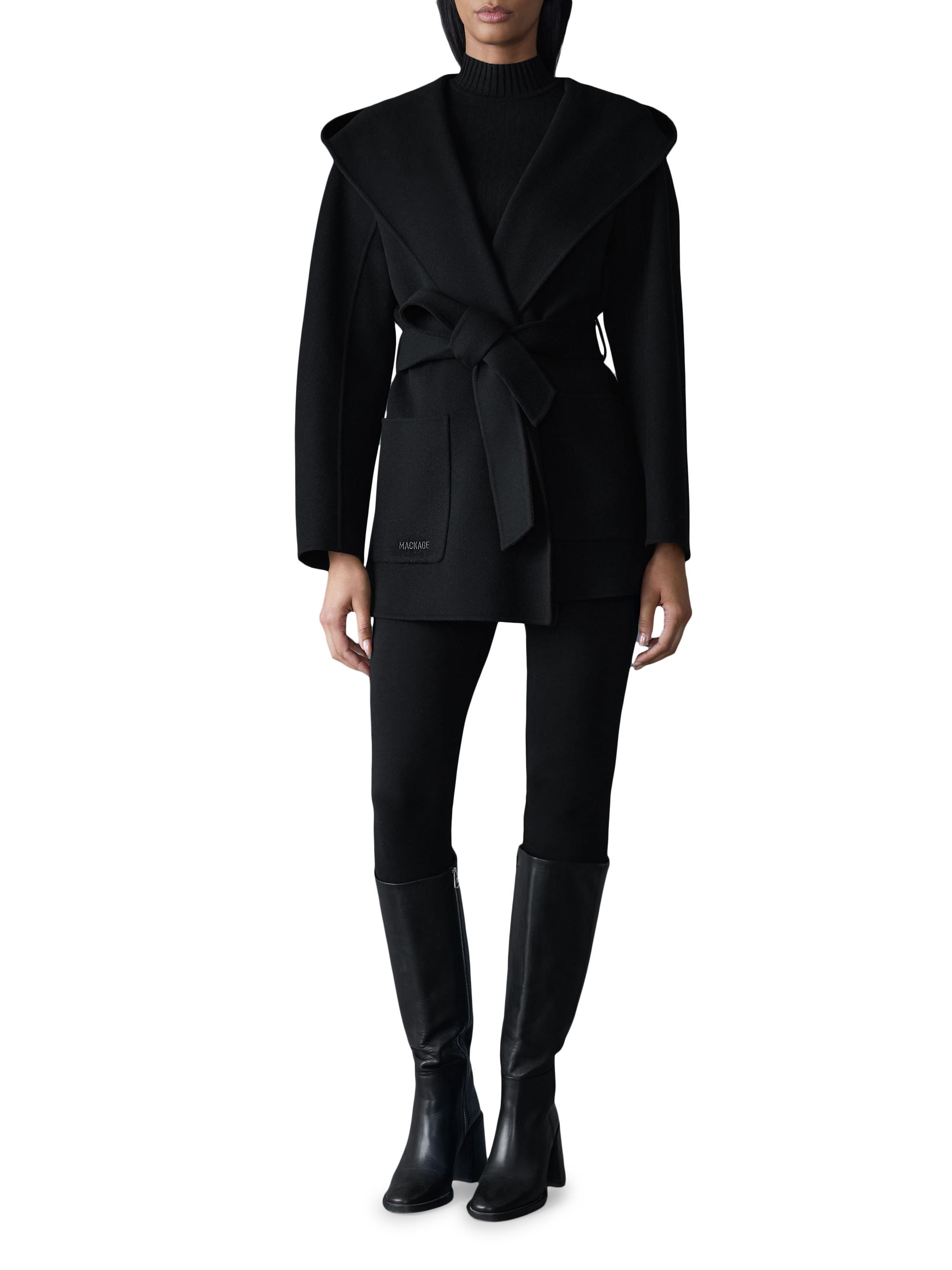 Mackage Paya Double-Face Wool Bathrobe Wrap Coat | Saks Fifth Avenue
