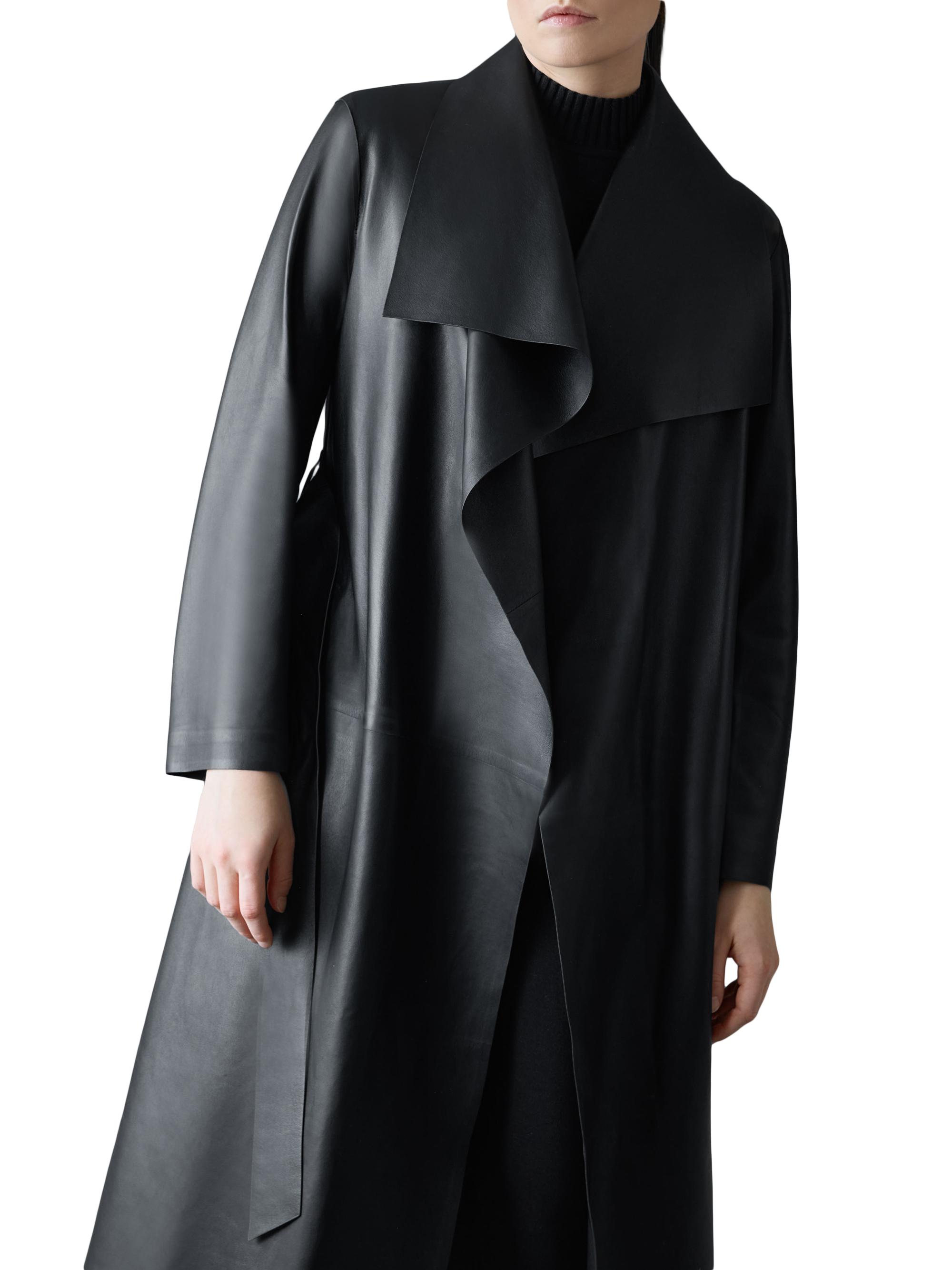Mackage Mai Leather Waterfall Maxi Wrap Coat | Saks Fifth Avenue