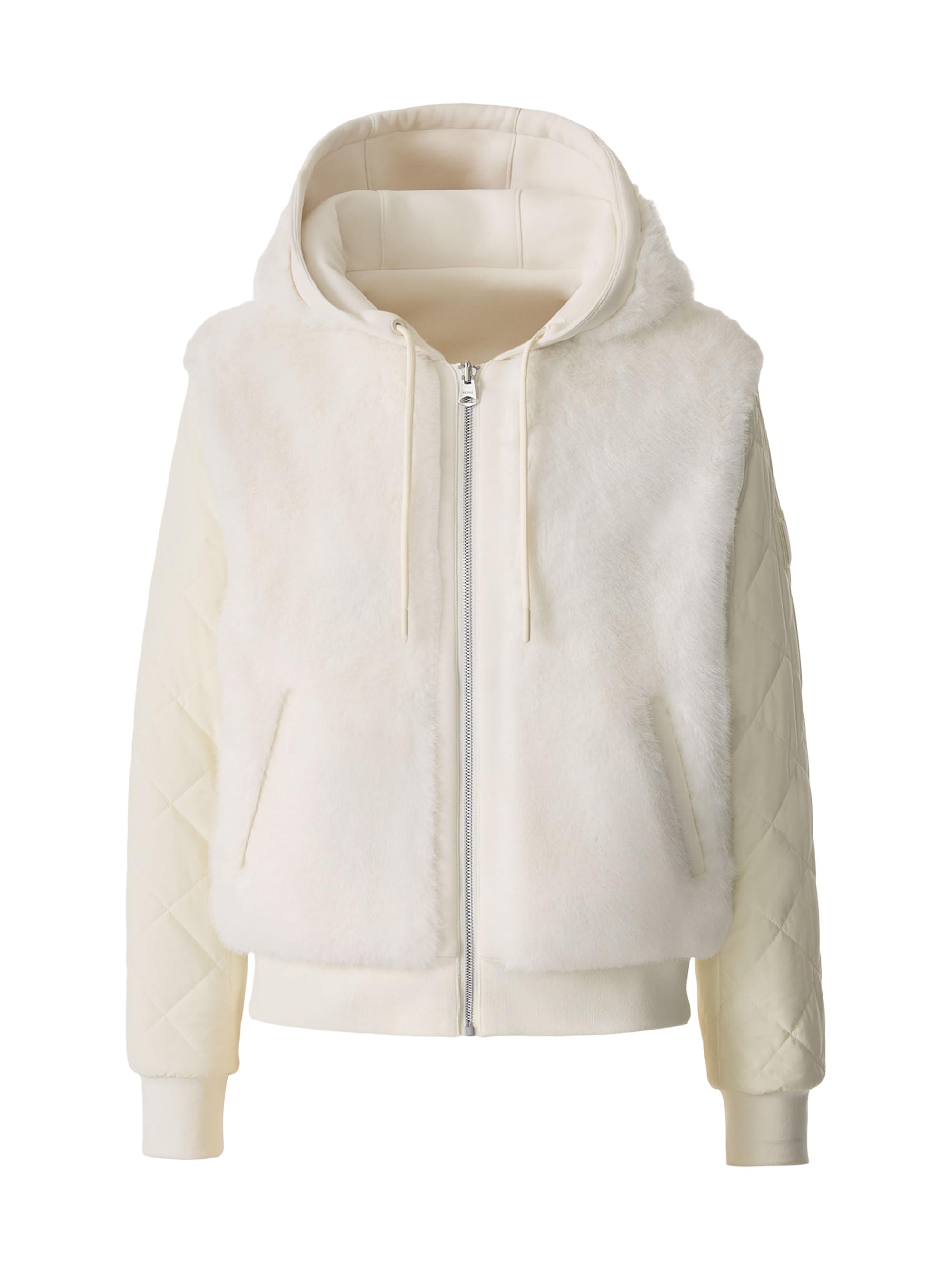 Mackage Women's Gwendal Quilted Faux-Fur Reversible Hoodie - Cream