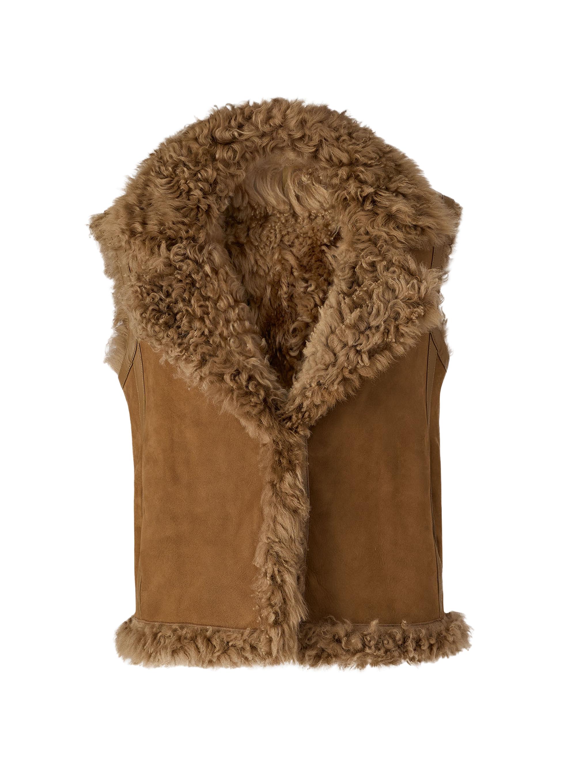 Mackage Women's Kasia Reversible Shearling Vest - Otter