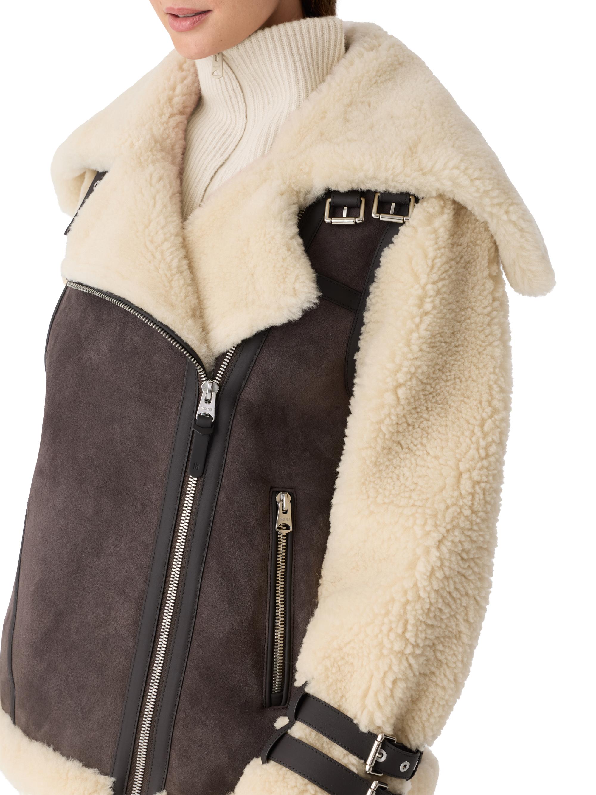 Mackage Rhoslyn Suede & Shearling Moto Jacket | Saks Fifth Avenue