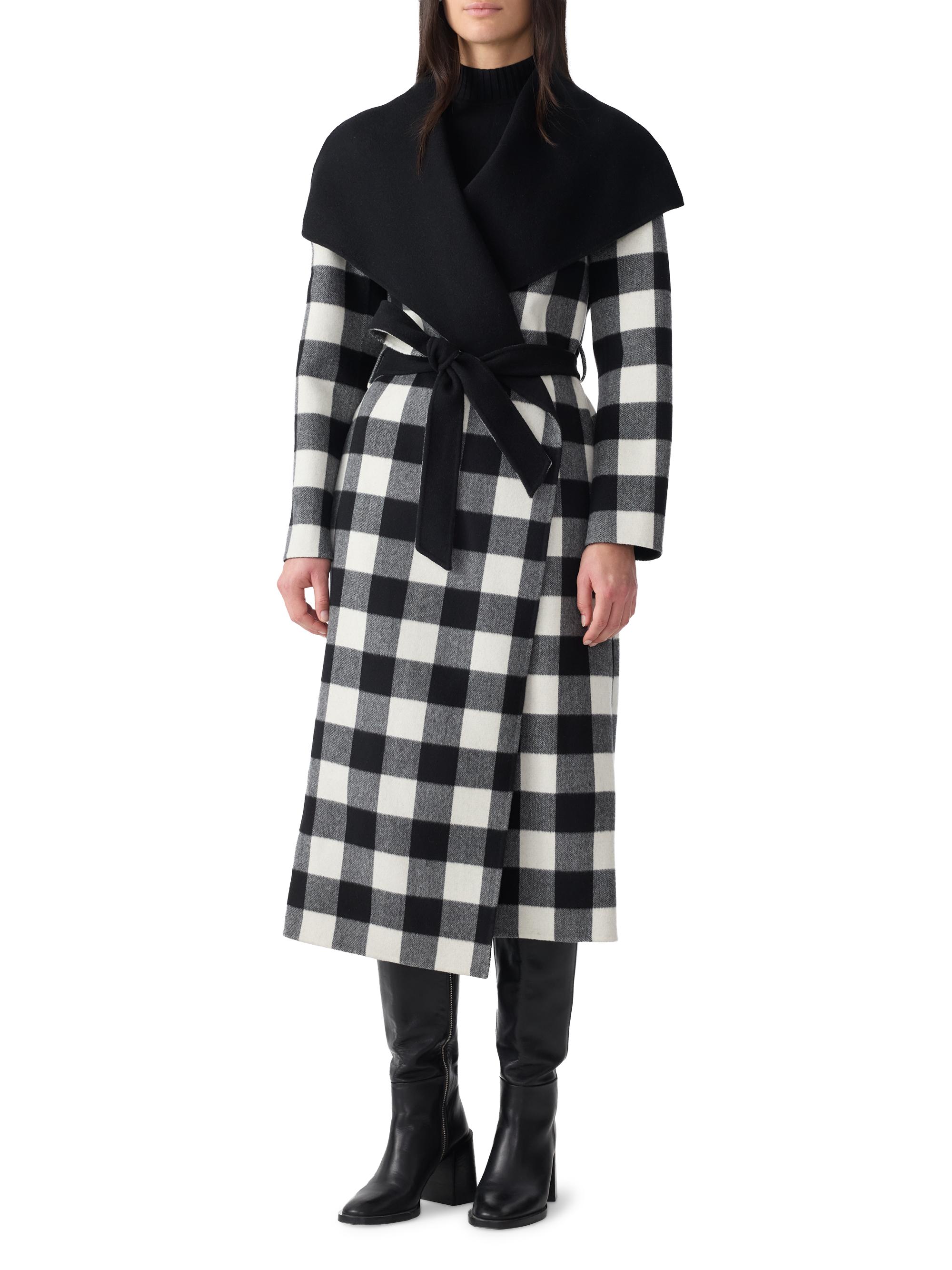 Mackage Mai-Pl Check Wool Reversible Wrap Coat | Saks Fifth Avenue