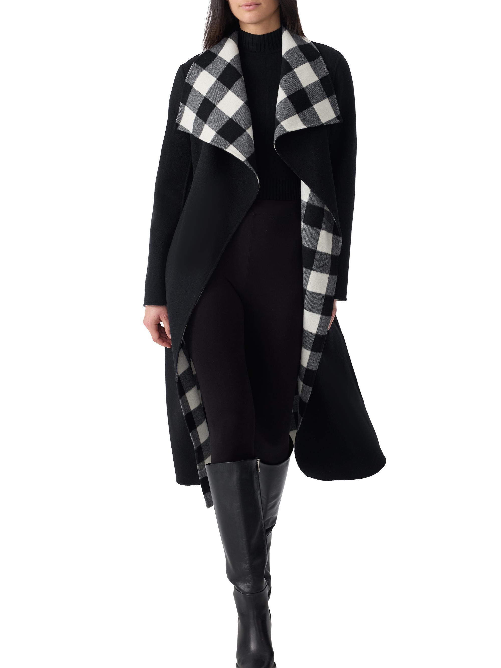Mackage Mai-Pl Check Wool Reversible Wrap Coat | Saks Fifth Avenue