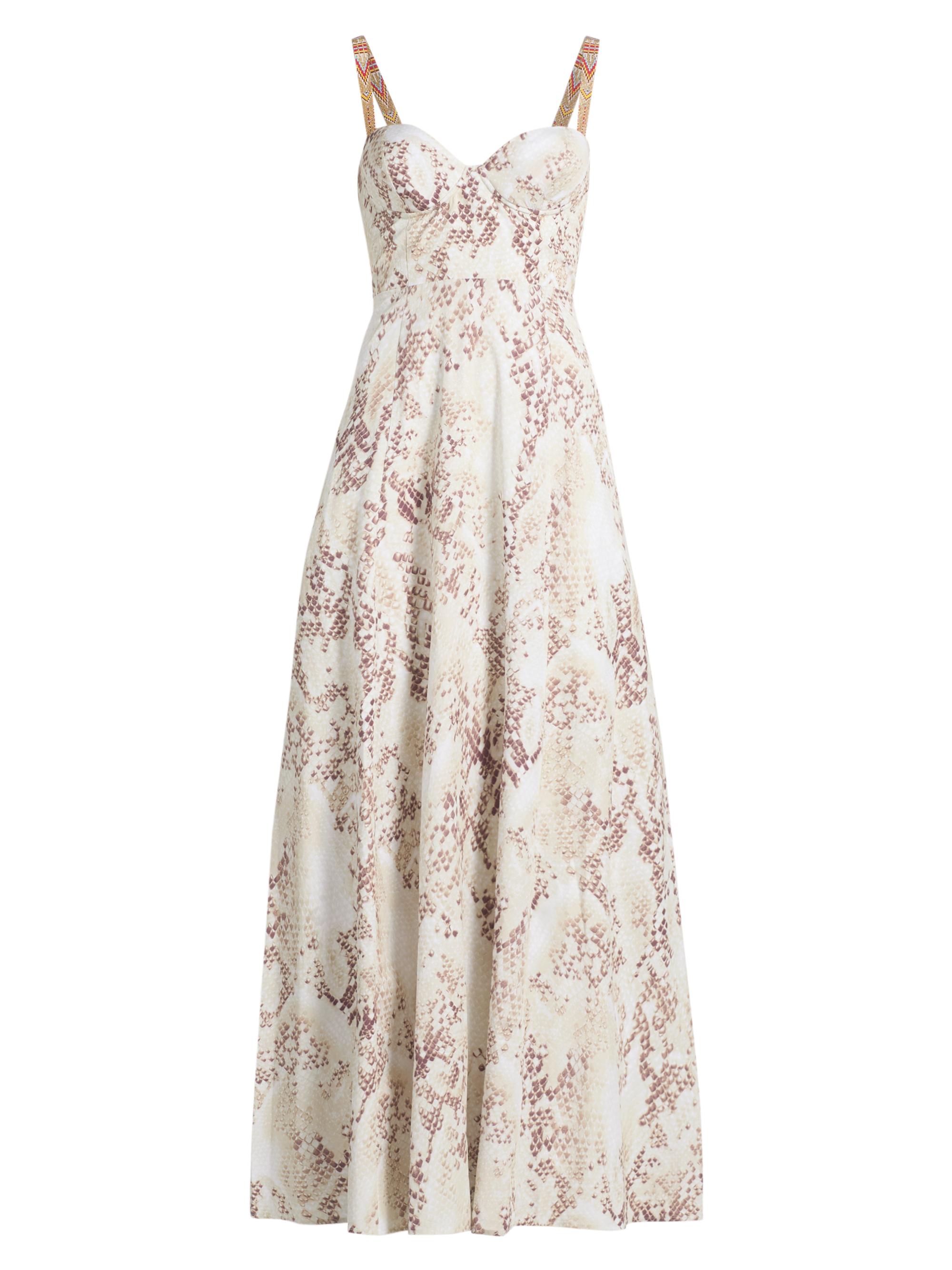 L'AGENCE Sutton Snakeskin-Print Maxi Dress | Saks Fifth Avenue