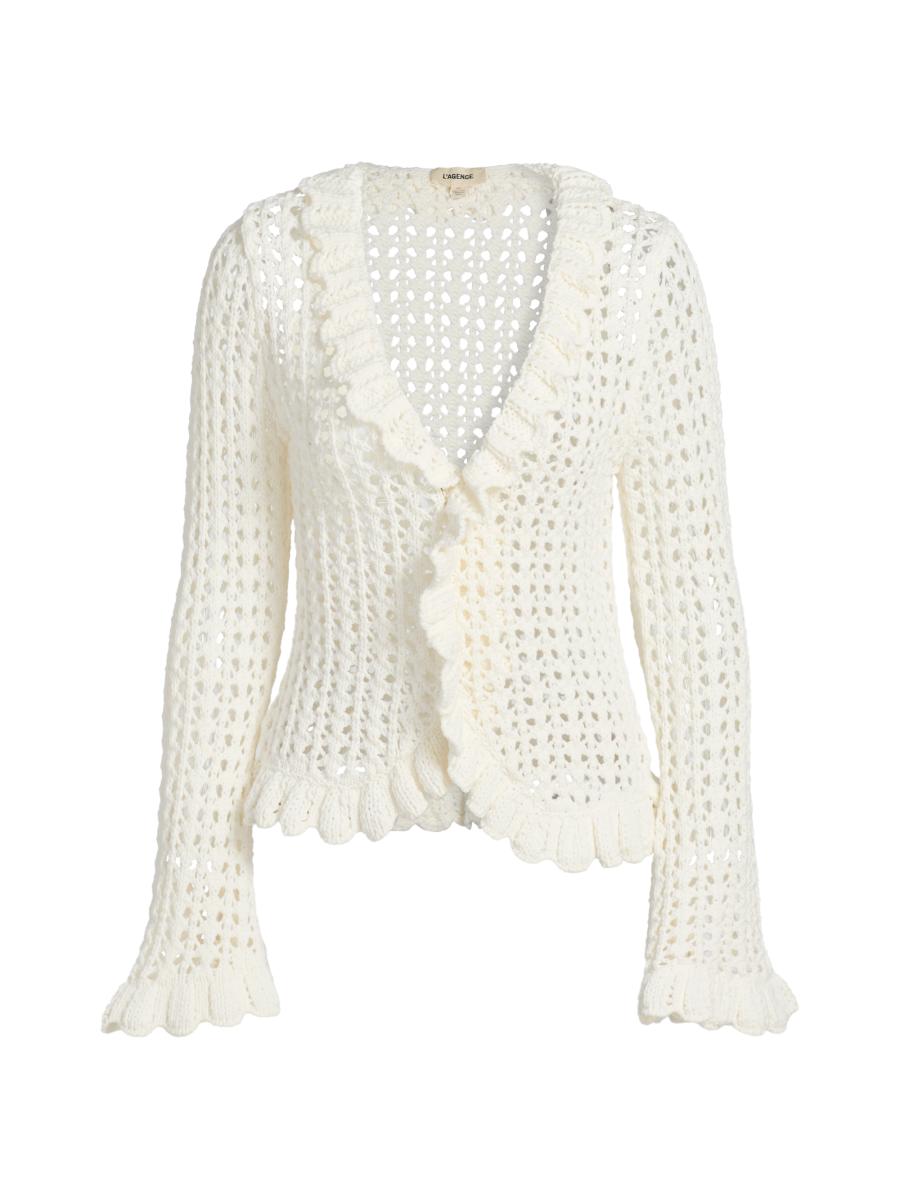 トップス 22AW Allege openwork cardigan Leopard Open Cardigan Sweater For Women | Factory
