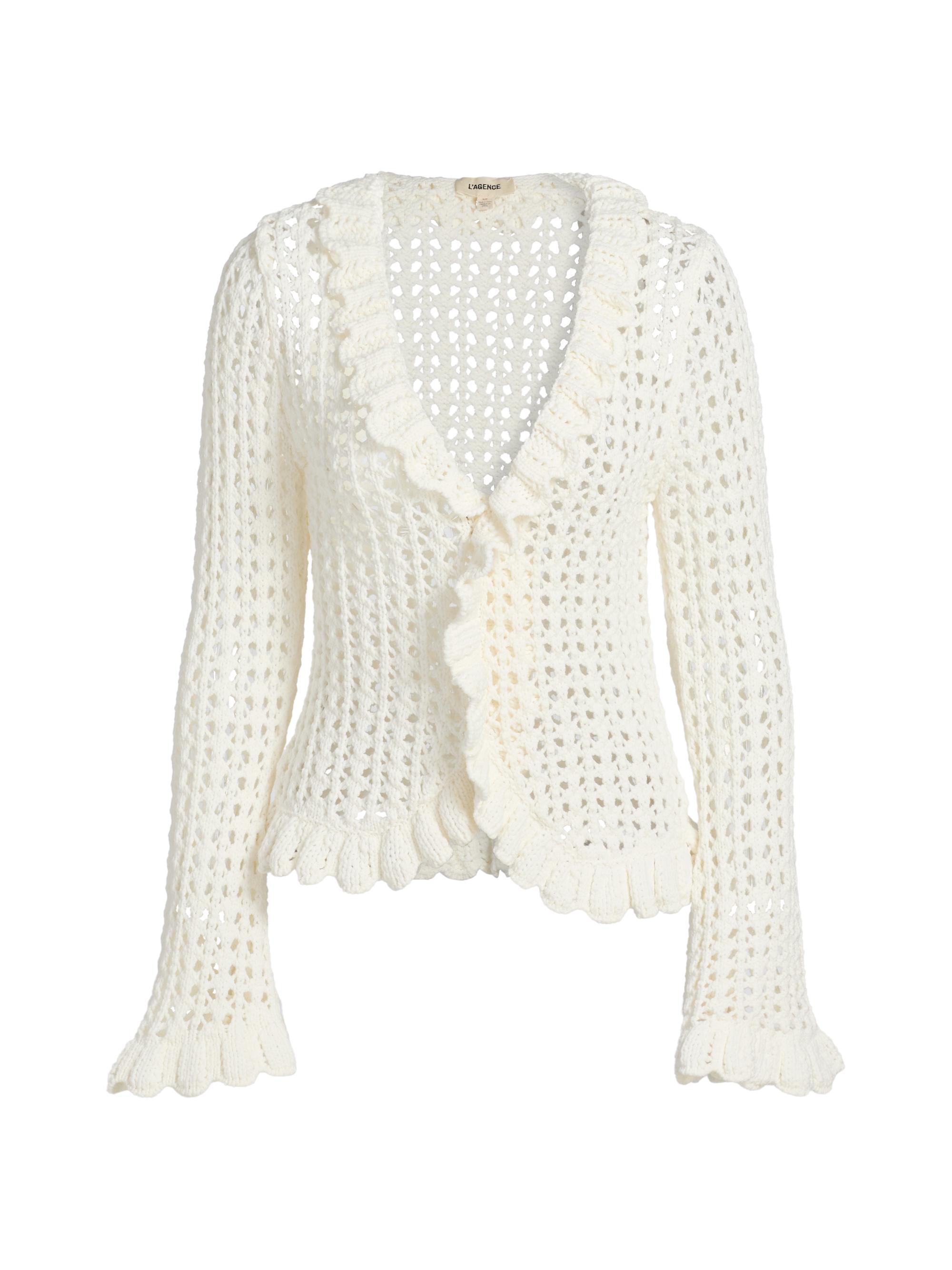 L'AGENCE Solaris Open-Knit Cardigan | Saks Fifth Avenue