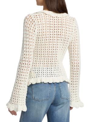 L'AGENCE Solaris Open-Knit Cardigan | Saks Fifth Avenue