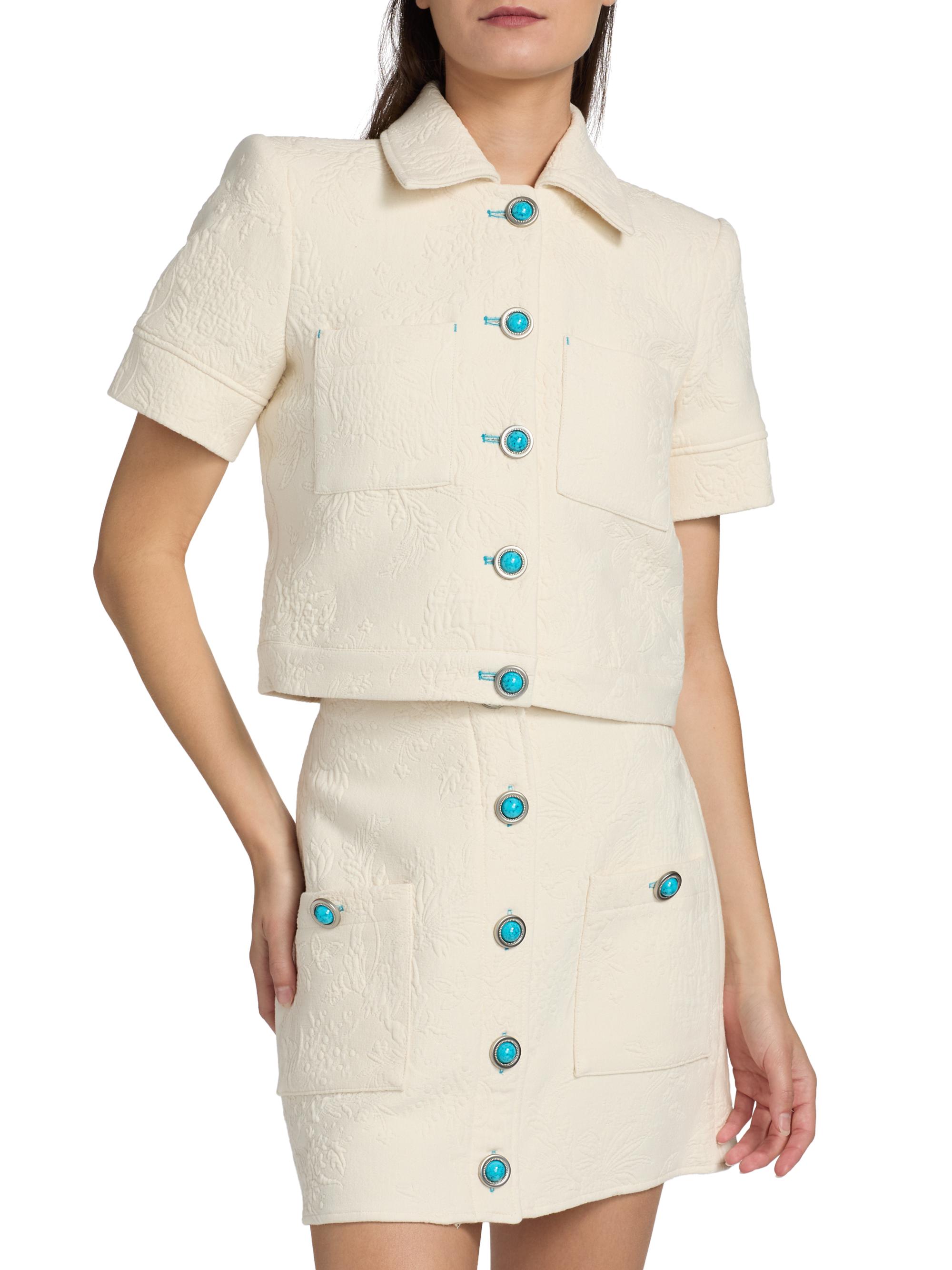 L'AGENCE Chita Crop Shirt Jacket | Saks Fifth Avenue