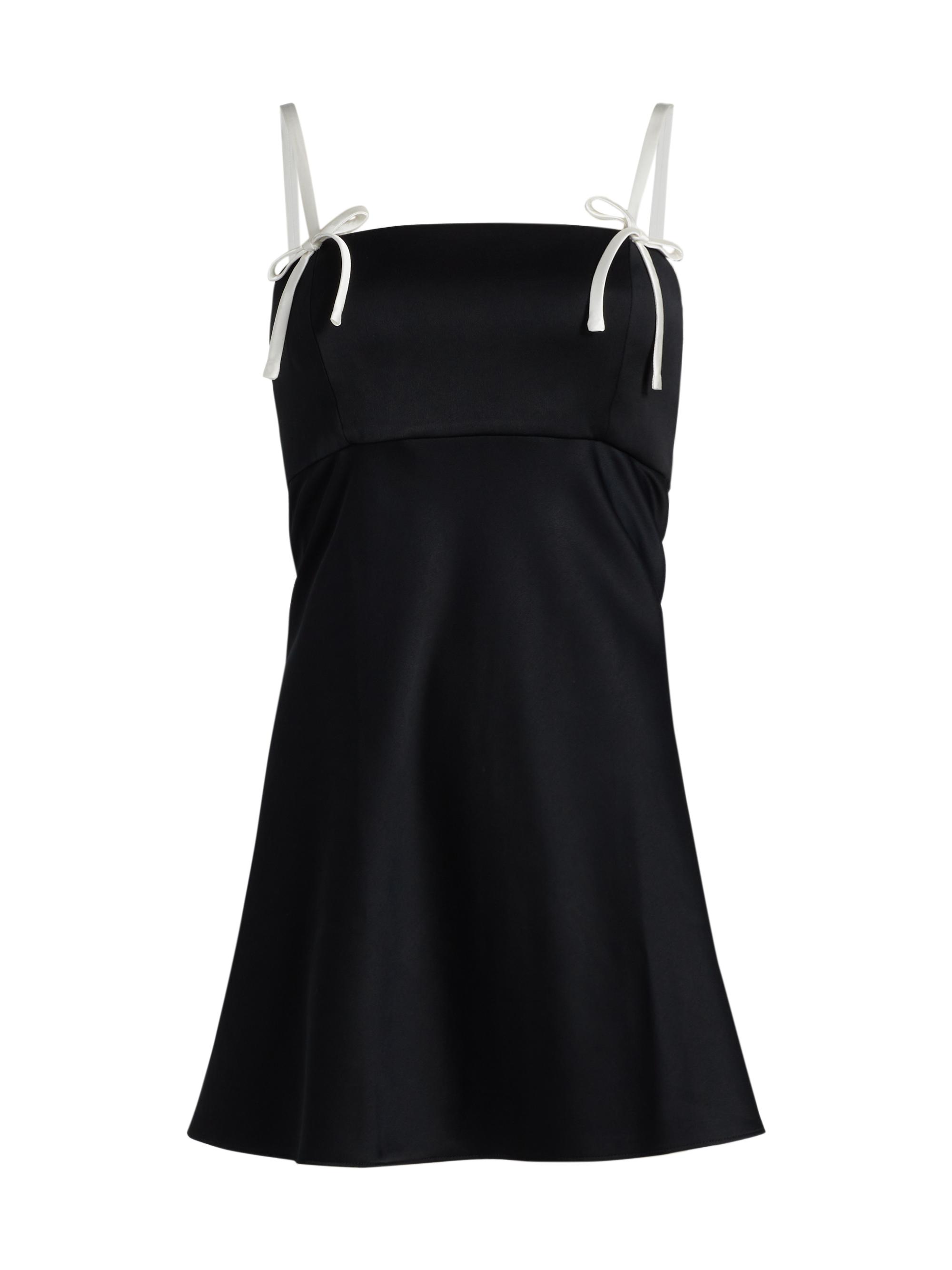 ALICE + OLIVIA Women's Morgan Square Neck Minidress - Black