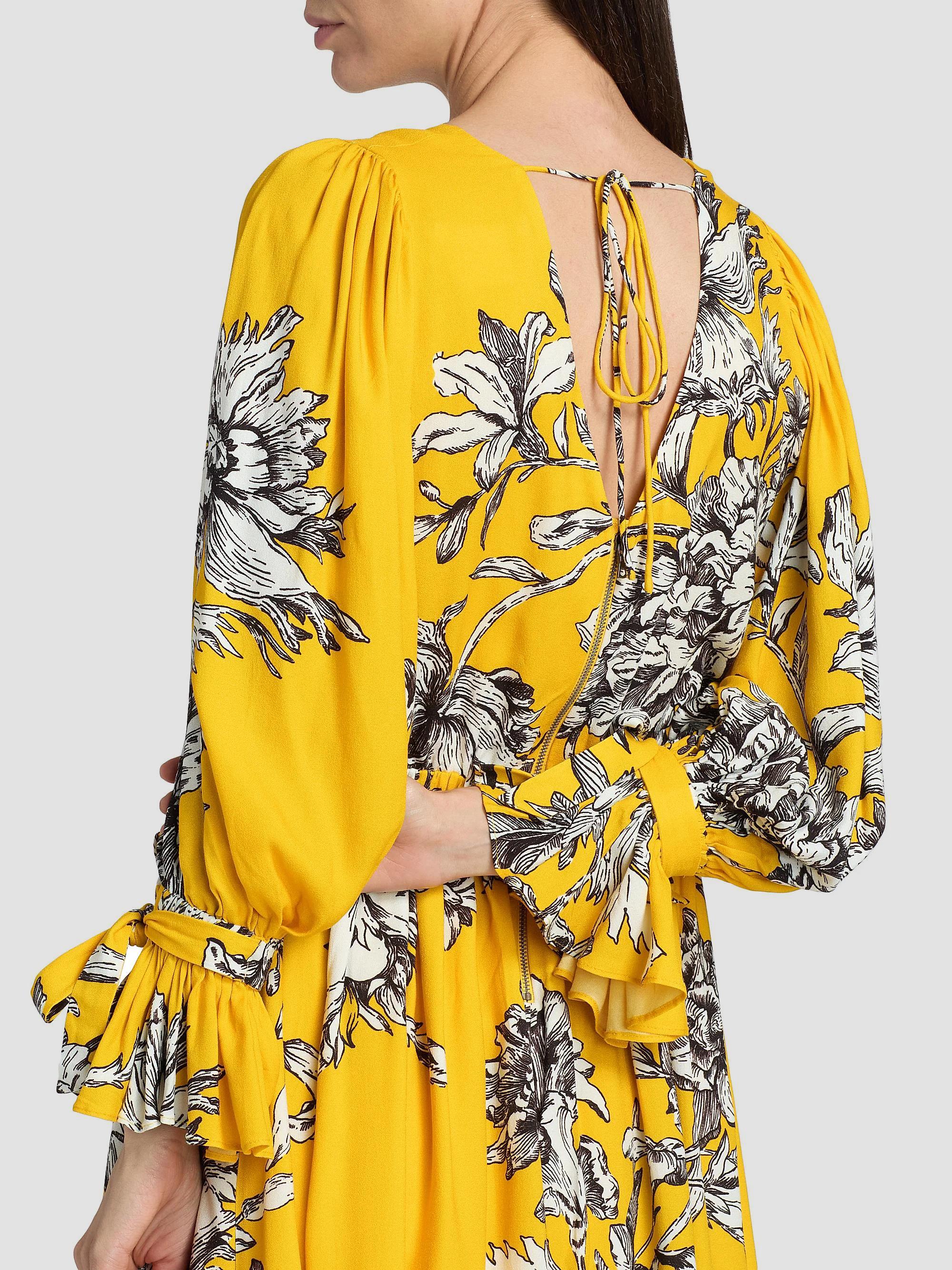 ALICE + OLIVIA Clarissa Floral Plunging Minidress | Saks Fifth Avenue