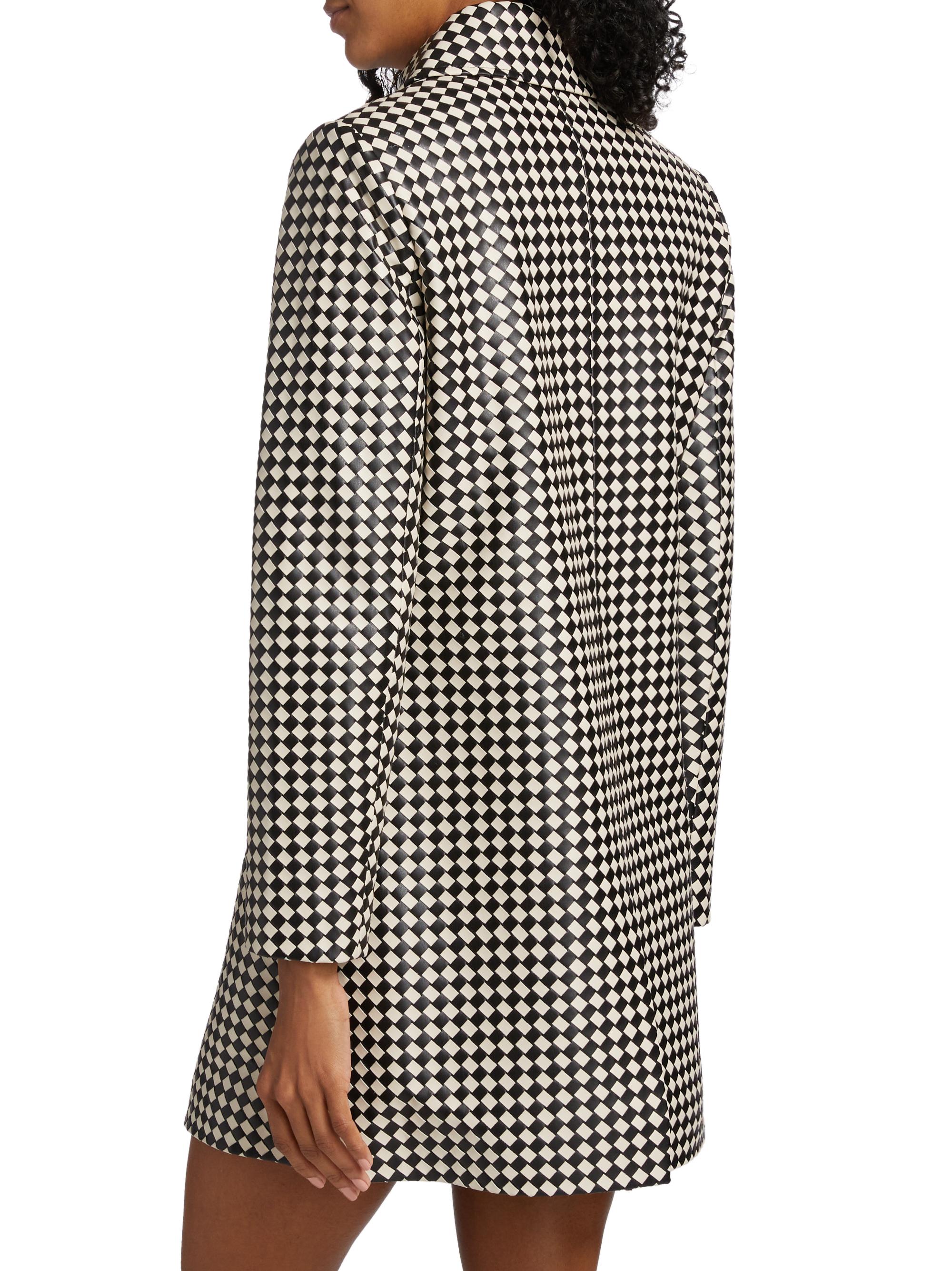 ALICE + OLIVIA Logan Printed Faux Leather Coat | Saks Fifth Avenue