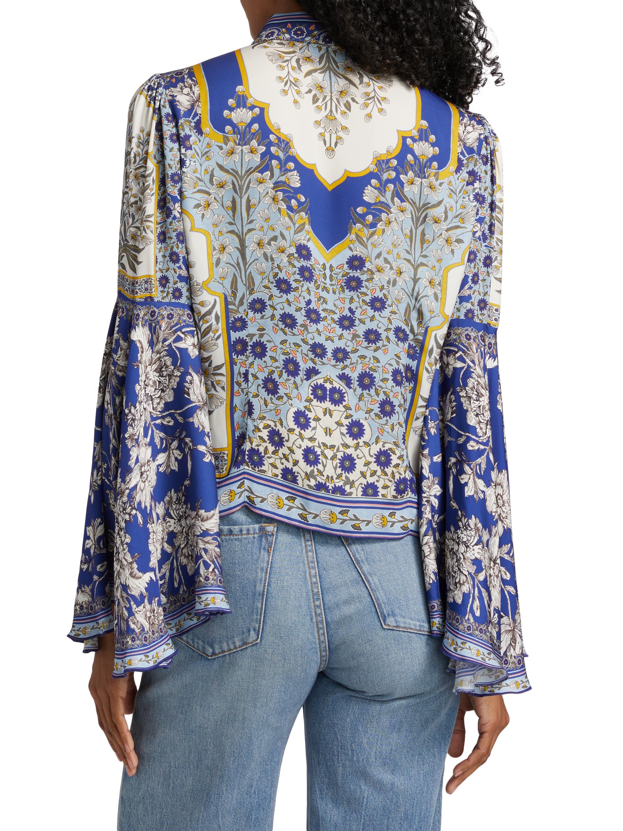 Willa Floral Bell-Sleeve Blouse